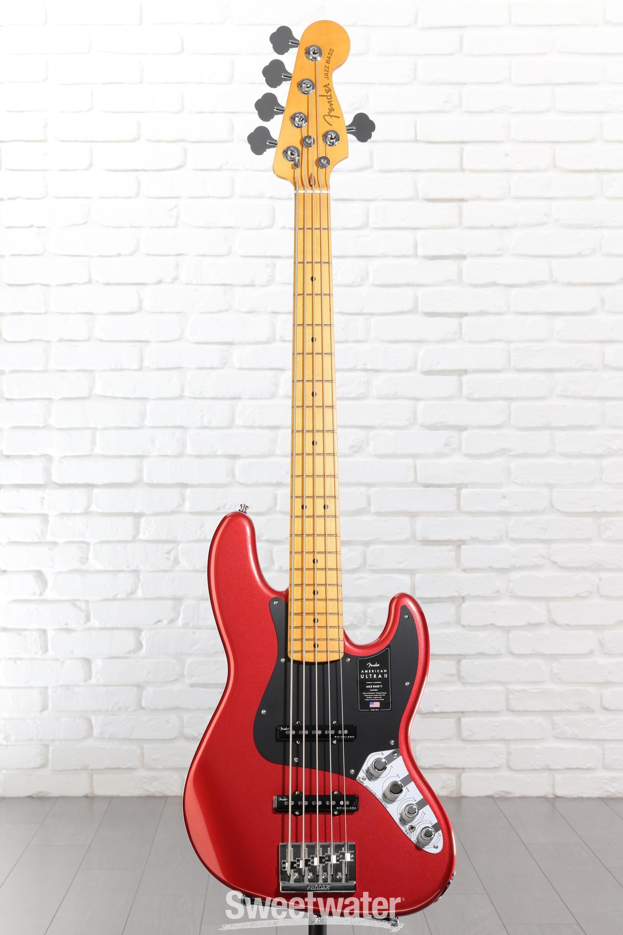 Fender American Ultra II Jazz Bass V - Sinister Red, Maple