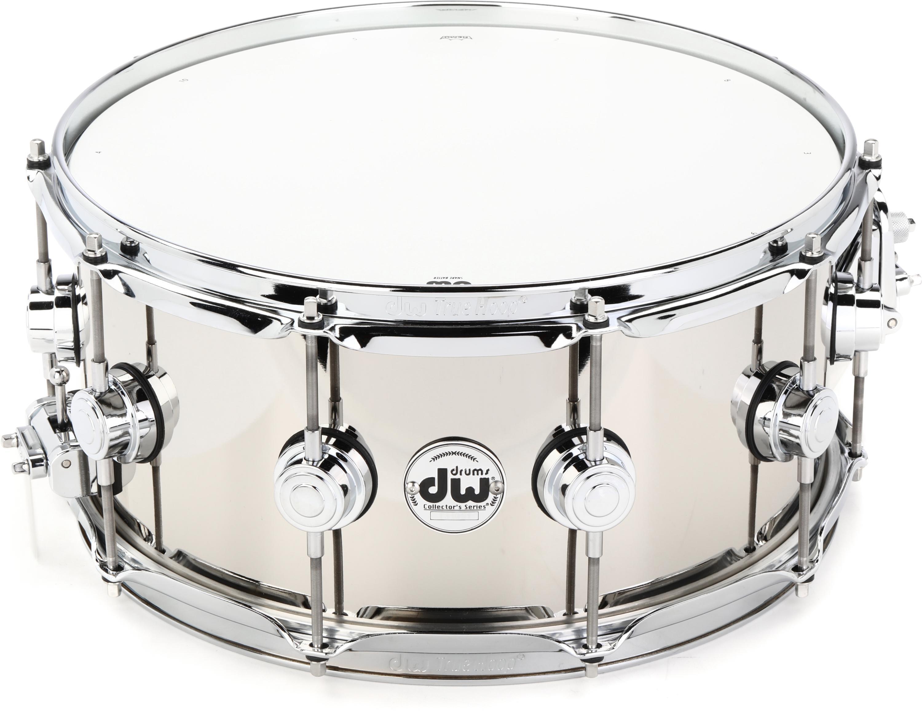 Photo of DW Collector's Series Metal Snare Drum - 6.5 x 14-inch - Nickel Over Brass - Chrome Hardware