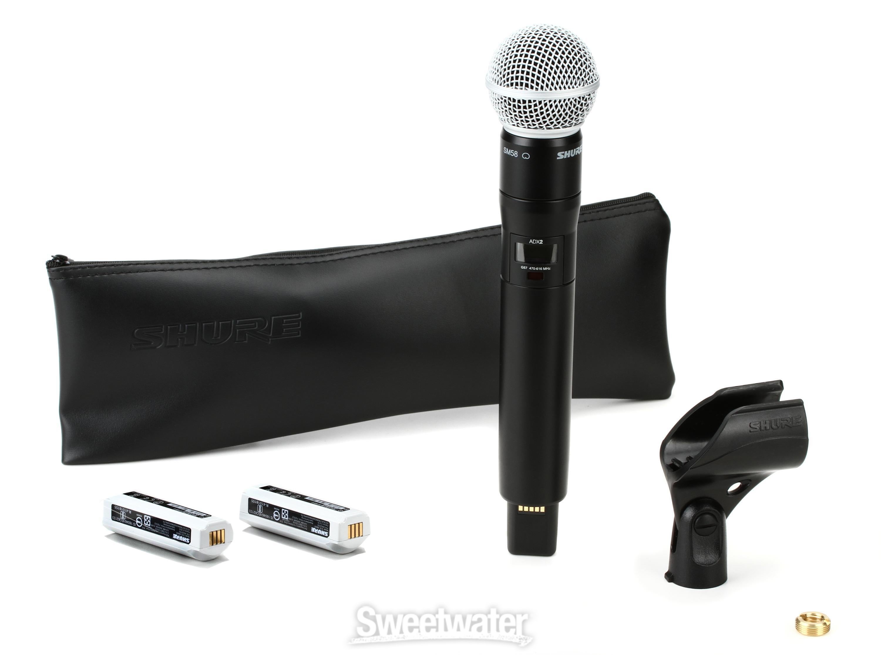 Shure ADX2/SM58 Wireless Handheld Microphone Transmitter | Sweetwater