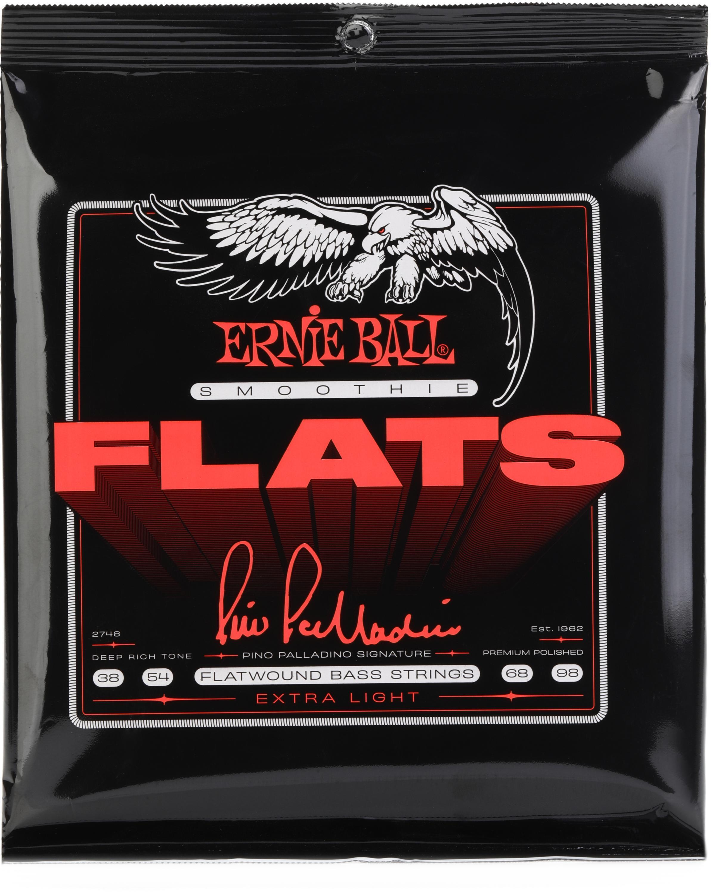 Photo of Ernie Ball Pino Palladino Signature Smoothie Flats Bass Guitar Strings - .038-.098 Extra Light