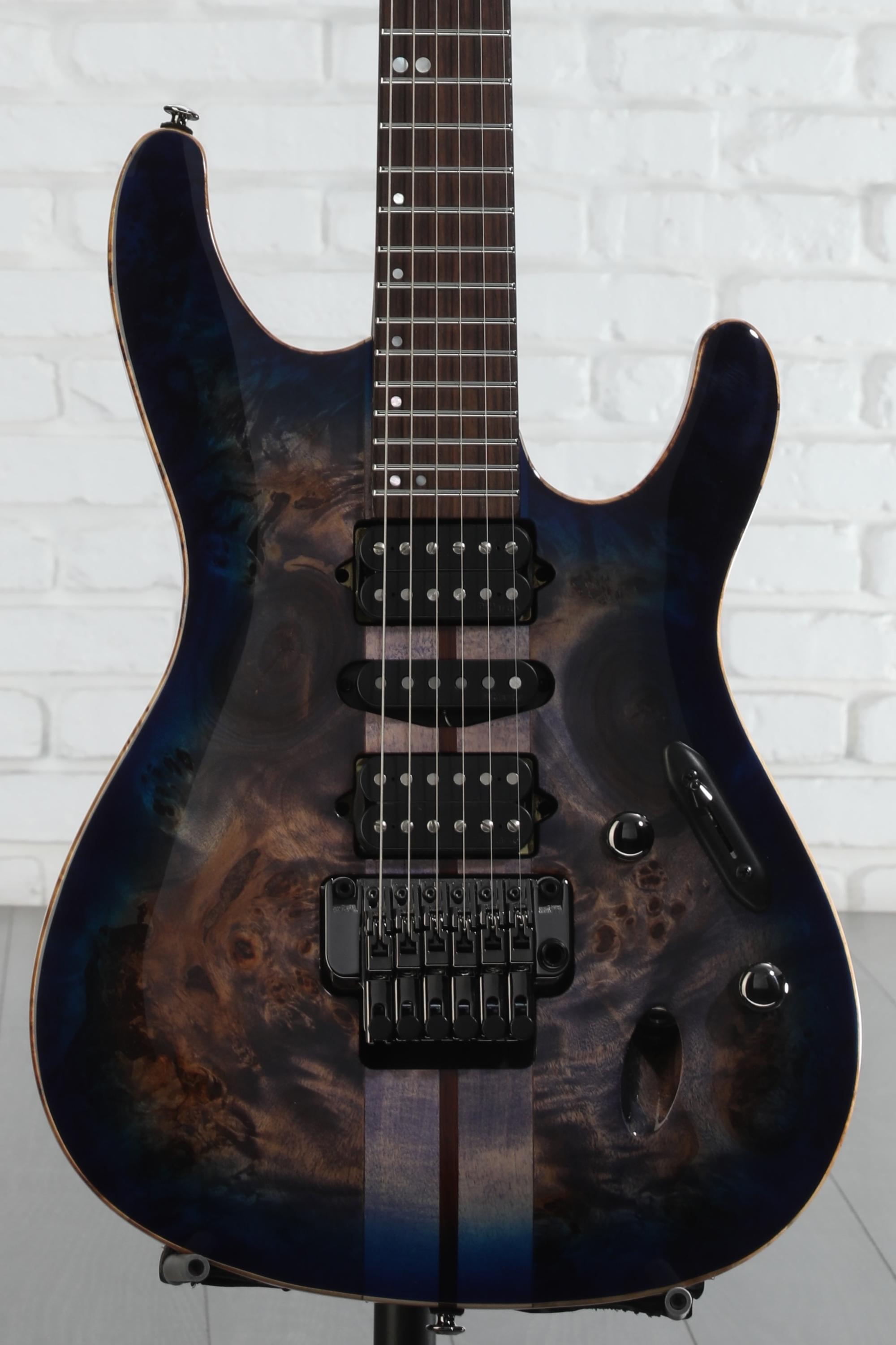 Ibanez Premium S1070PBZ Electric Guitar - Cerulean Blue Burst