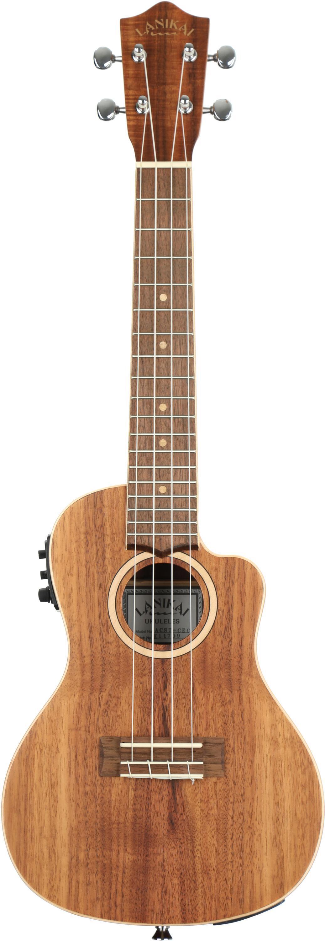 Lanikai ACST-CEC Acacia Concert Acoustic-Electric Ukulele - Natural