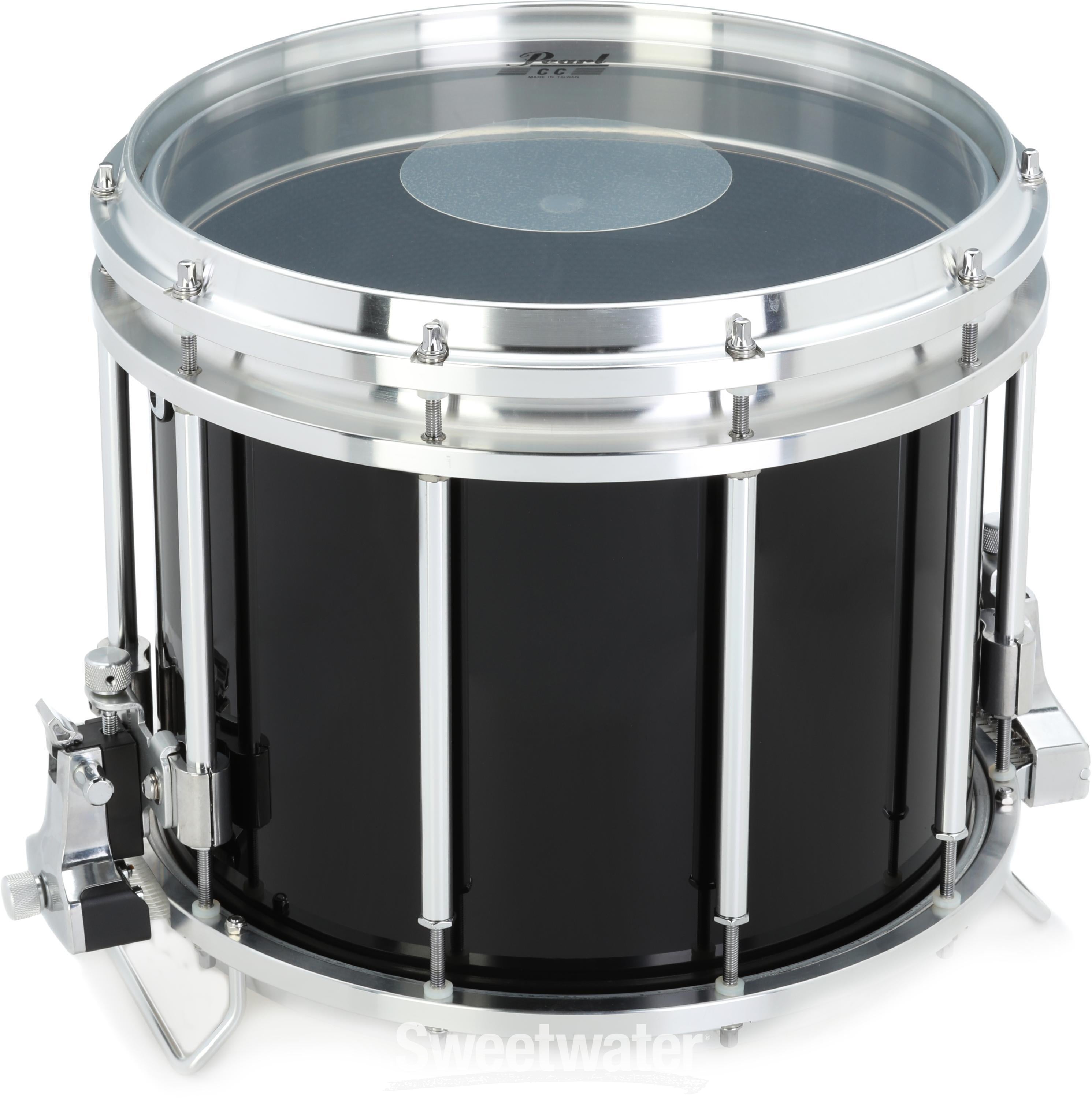 Pearl Championship CarbonCore FFX Marching Snare Drum - 13 x 11 inch -  Piano Black Lacquer