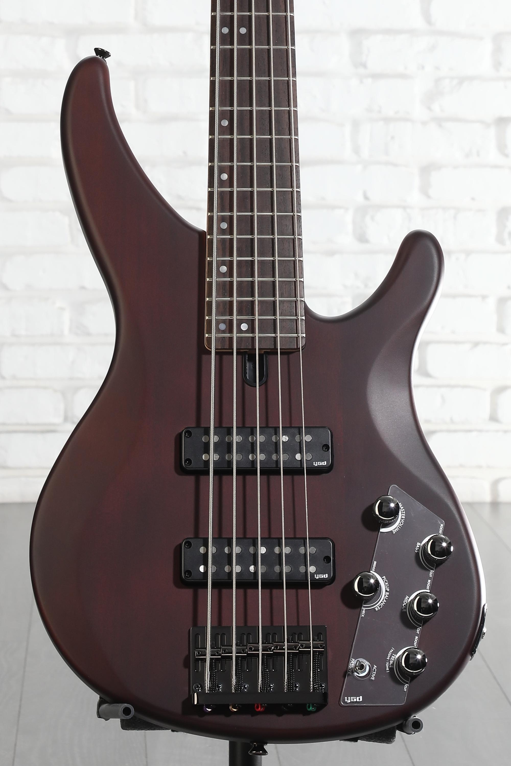 Yamaha TRBX505 5-string Bass Guitar - Translucent Brown | Sweetwater