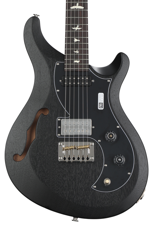 PRS S2 Vela Semi-Hollow Satin Electric Guitar - Charcoal Satin | Sweetwater