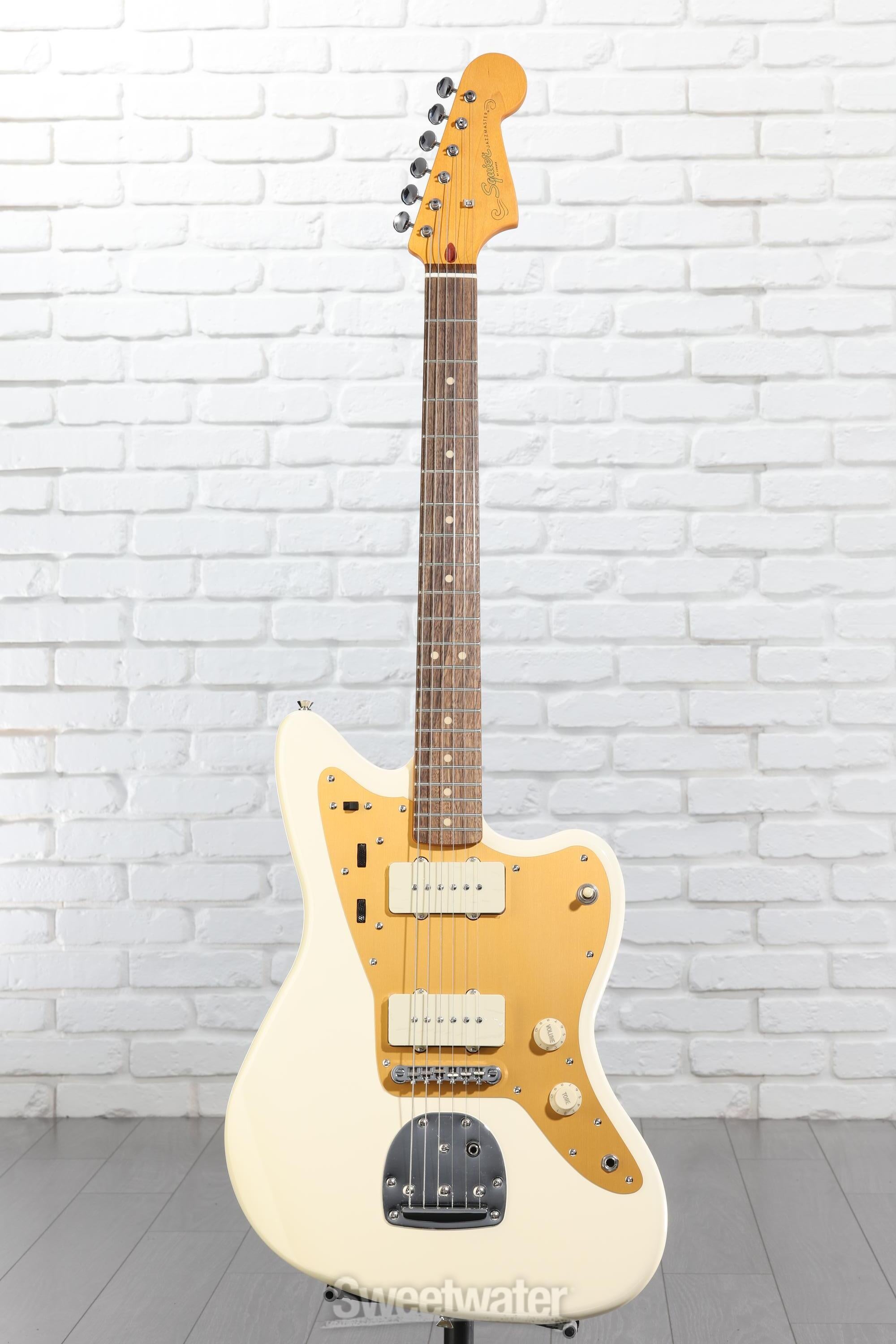 Squier J Mascis Signature Jazzmaster - Vintage White with Indian