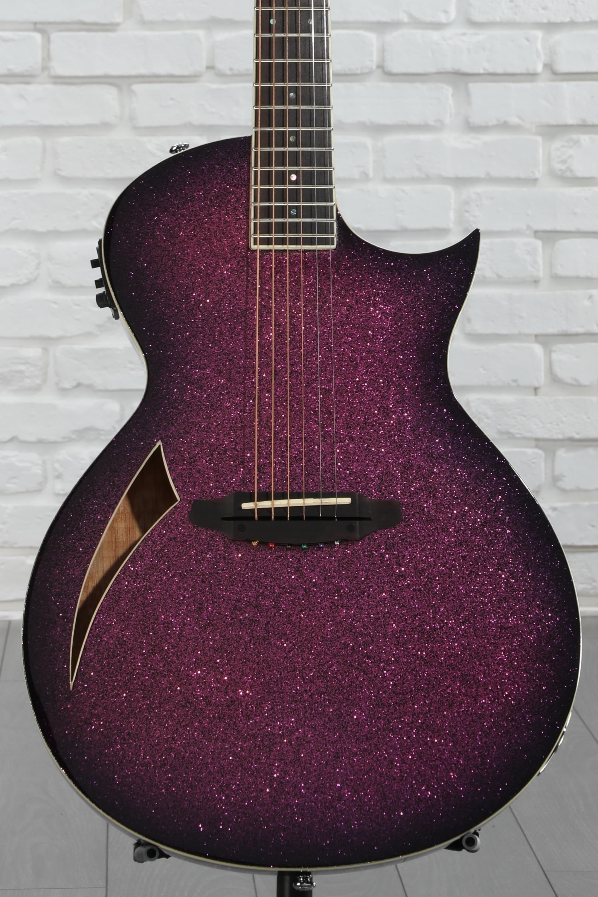 ESP LTD TL-6 Acoustic-electric Guitar - Purple Sparkle Burst