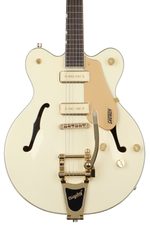 Photo of Gretsch Electromatic Pristine LTD Center Block Double-Cut Semi-hollowbody Electric Guitar with Bigsby - White Gold
