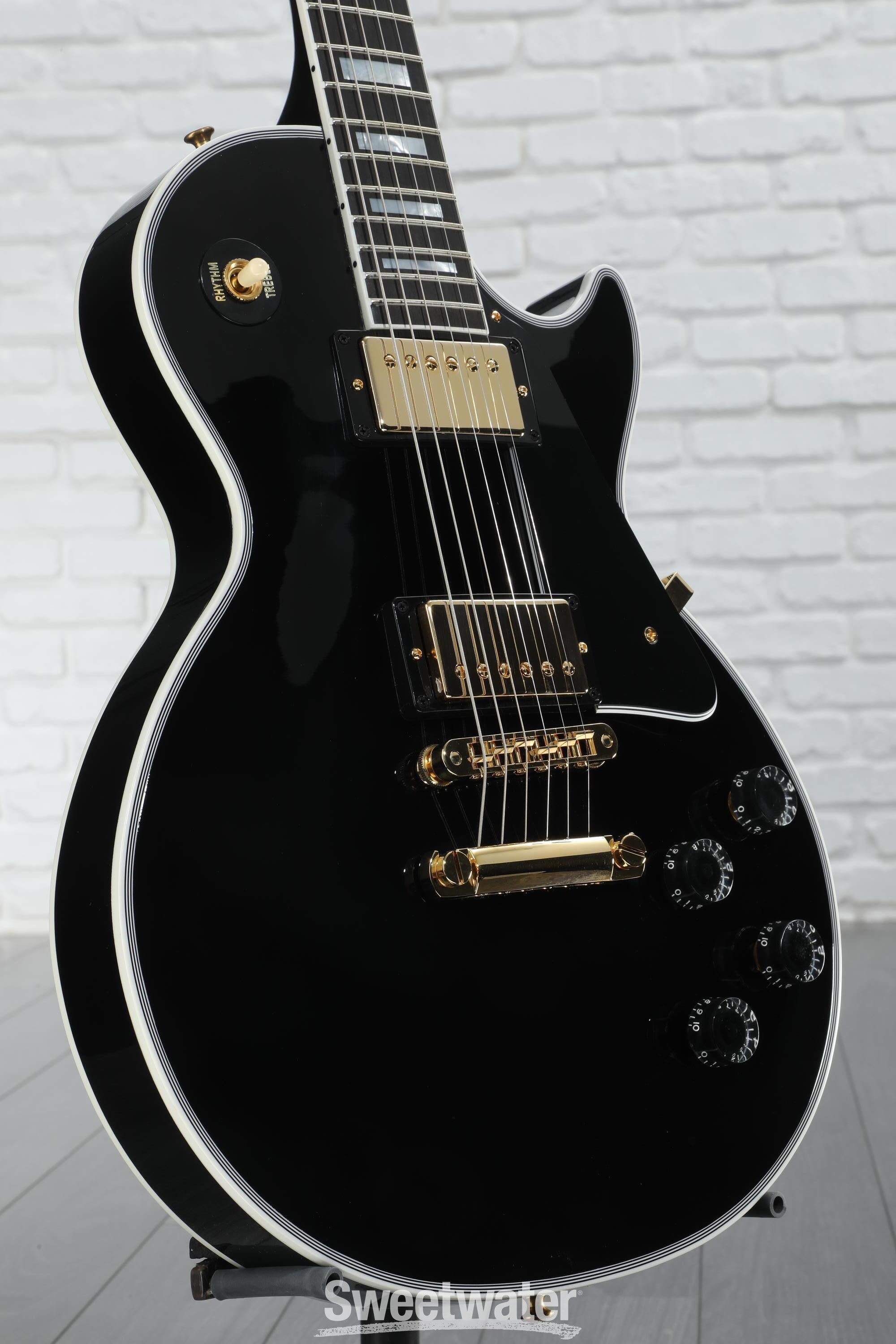 Black Les Paul Customエレキギター Gibson Custom Les Paul Custom Electric Guitar - Ebony, Ebony