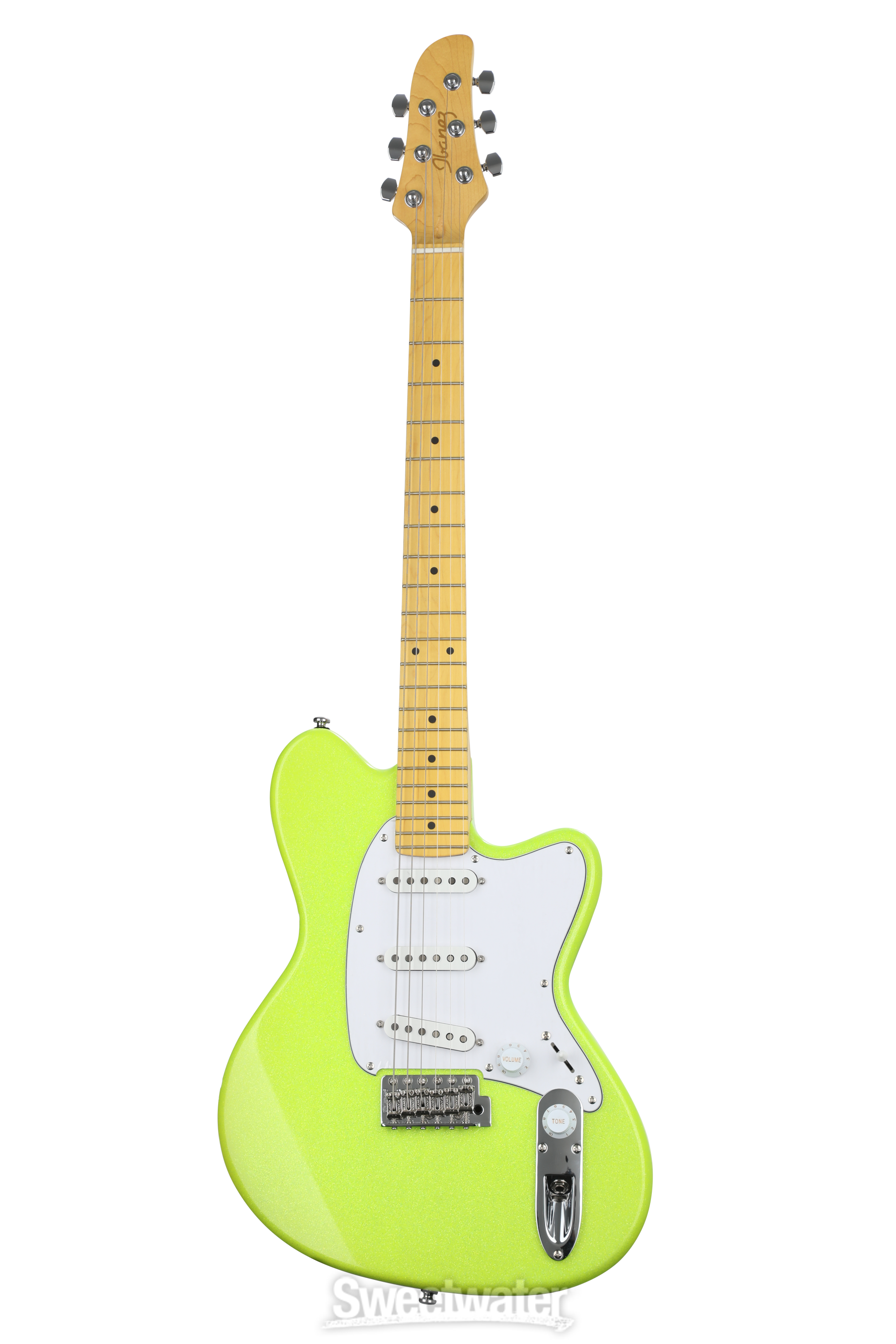 Ibanez Yvette Young Signature YY10 - Slime Green Sparkle 