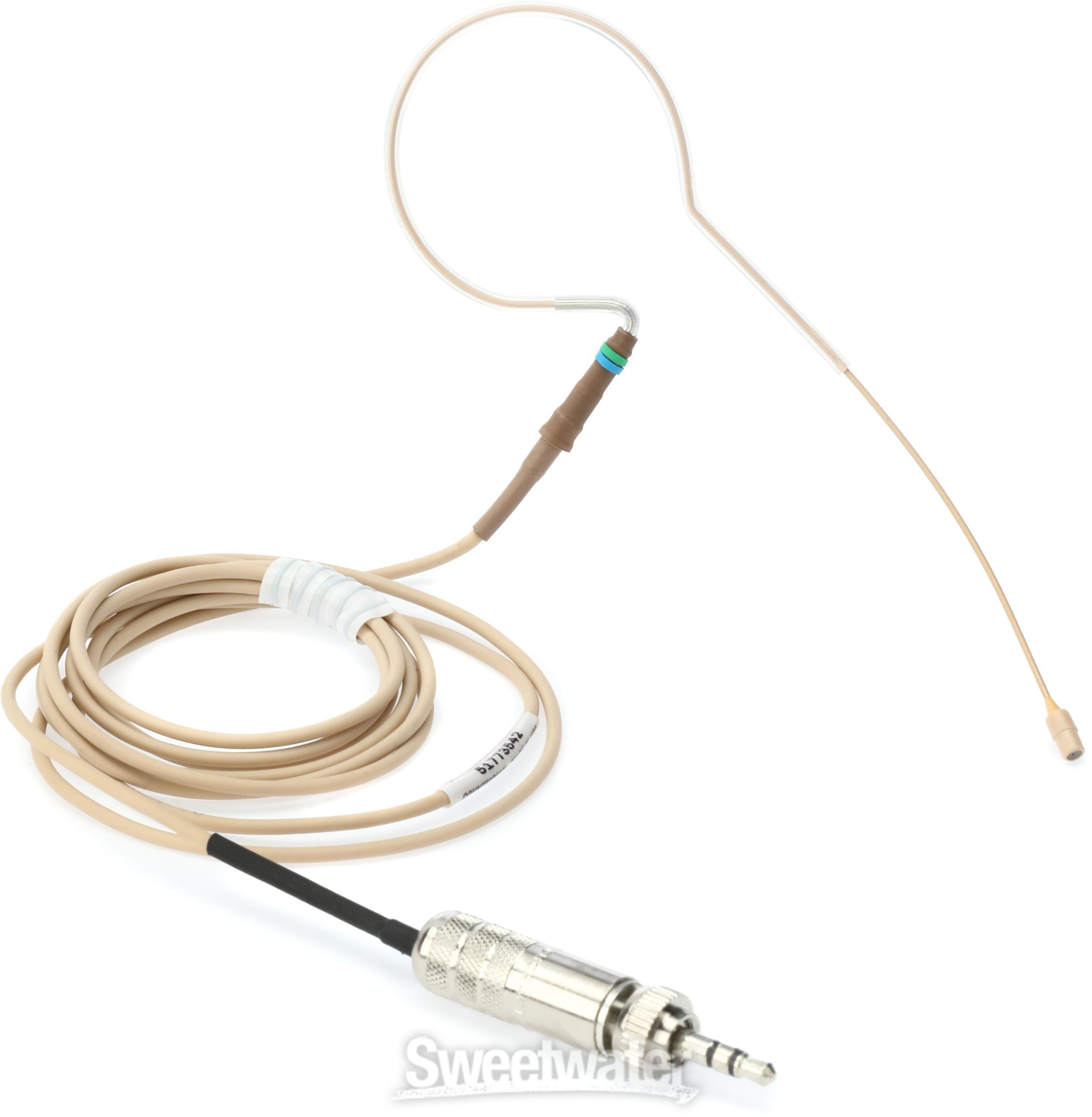 Countryman E6 Directional Earset Microphone for Vocals with 2mm Cable and  3.5mm Connector for Sennheiser Wireless - Light Beige