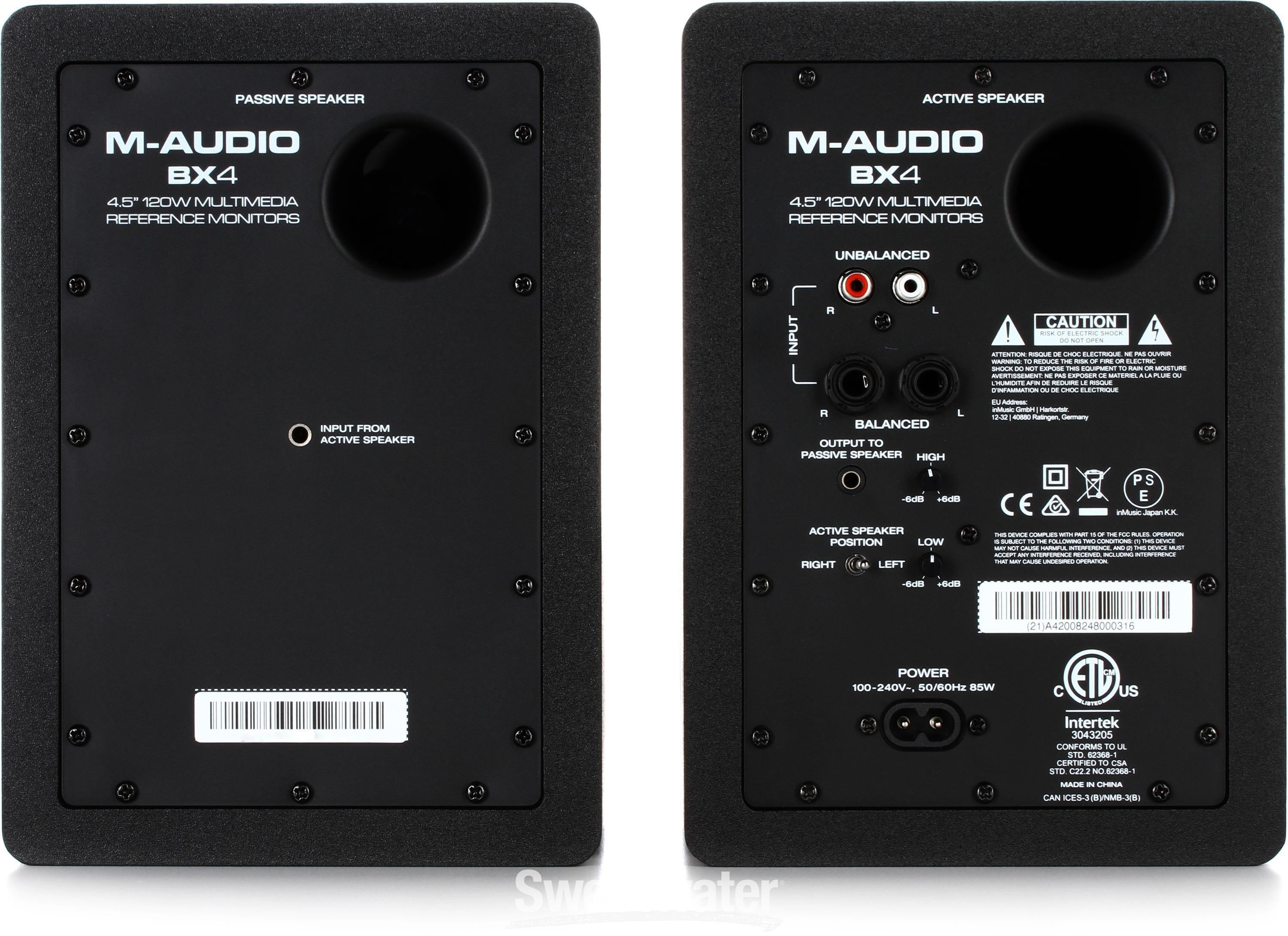 M-Audio BX4 4.5-inch Powered Studio Monitor - Pair | Sweetwater