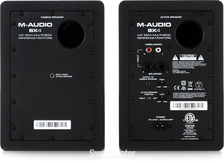 Monitores de estudio M-AUDIO BX4 BT Bluetooth 120W (PAR)