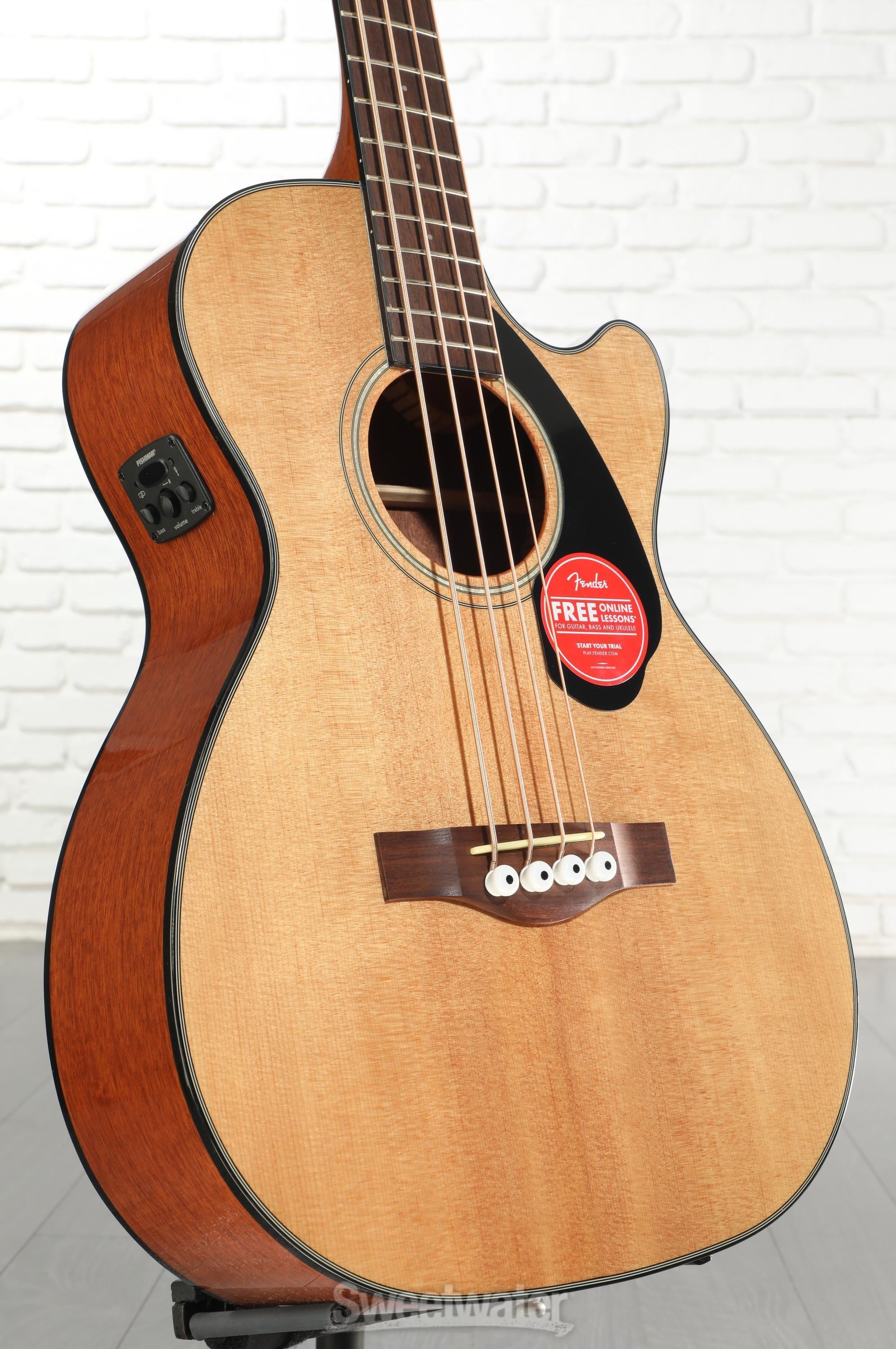 Fender CB-60SCE Acoustic-electric Concert Bass Guitar - Natural