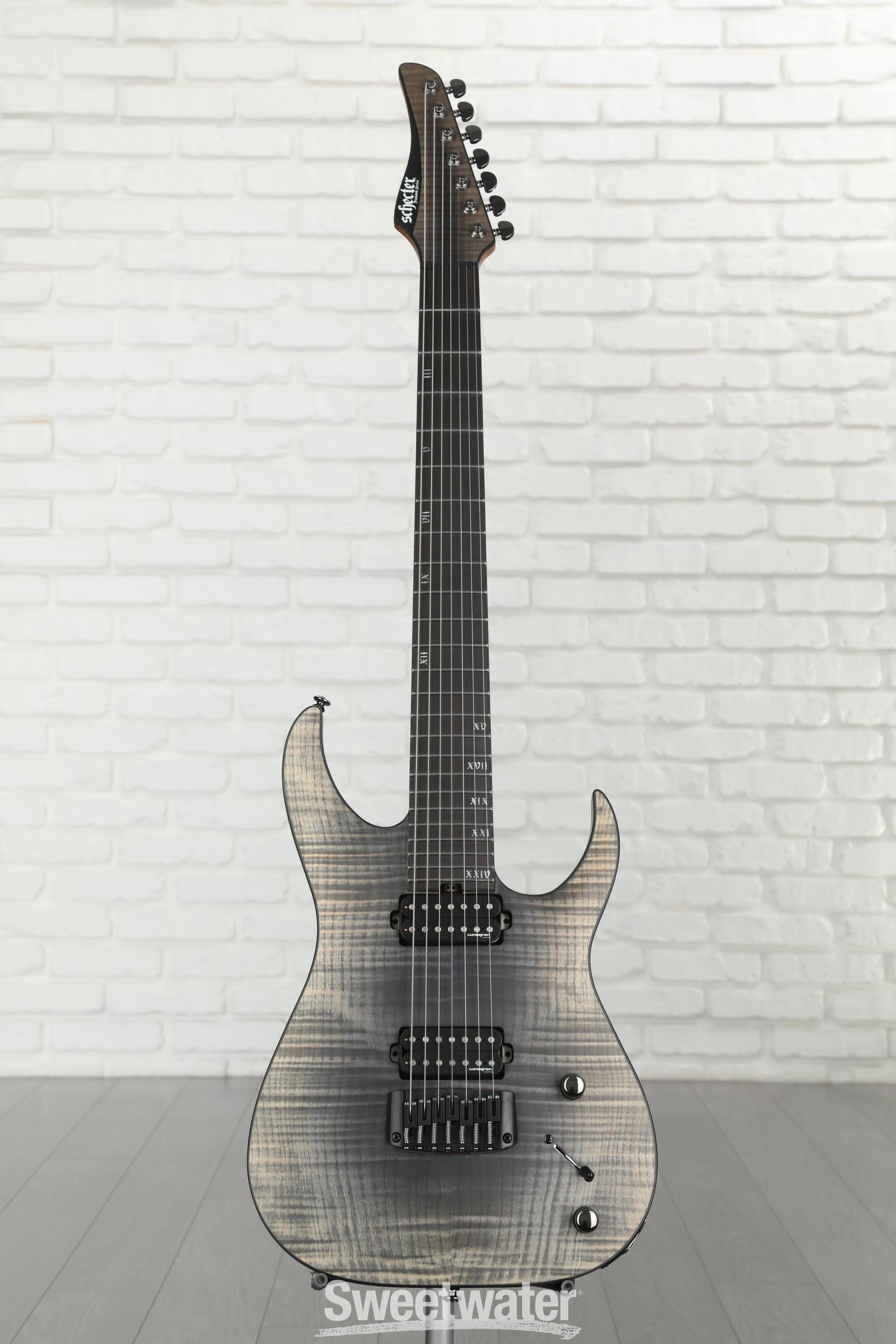schecter banshee 7a リペイント Schecter Sullivan King Banshee-7 FR-S Guitar Obsidian Blood