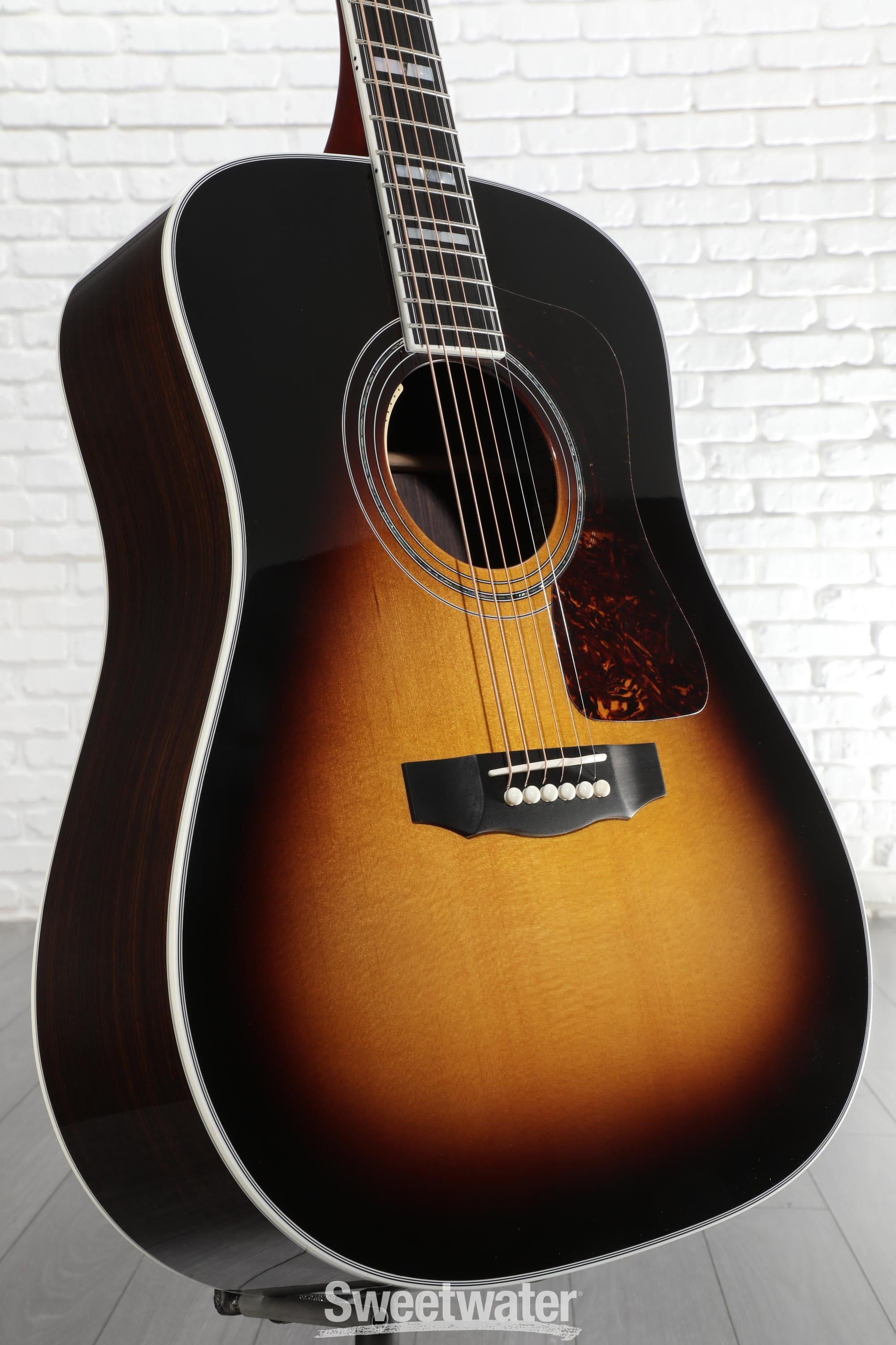 Photo of Guild D-55E Acoustic-electric Guitar - Teardrop Sunburst, Sweetwater Exclusive