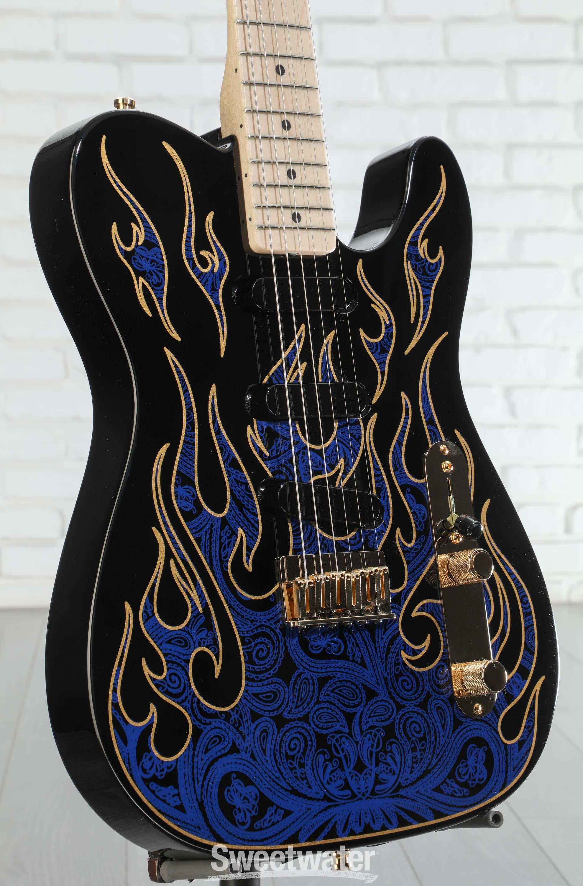 Fender James Burton Telecaster - Blue Paisley Flames | Sweetwater