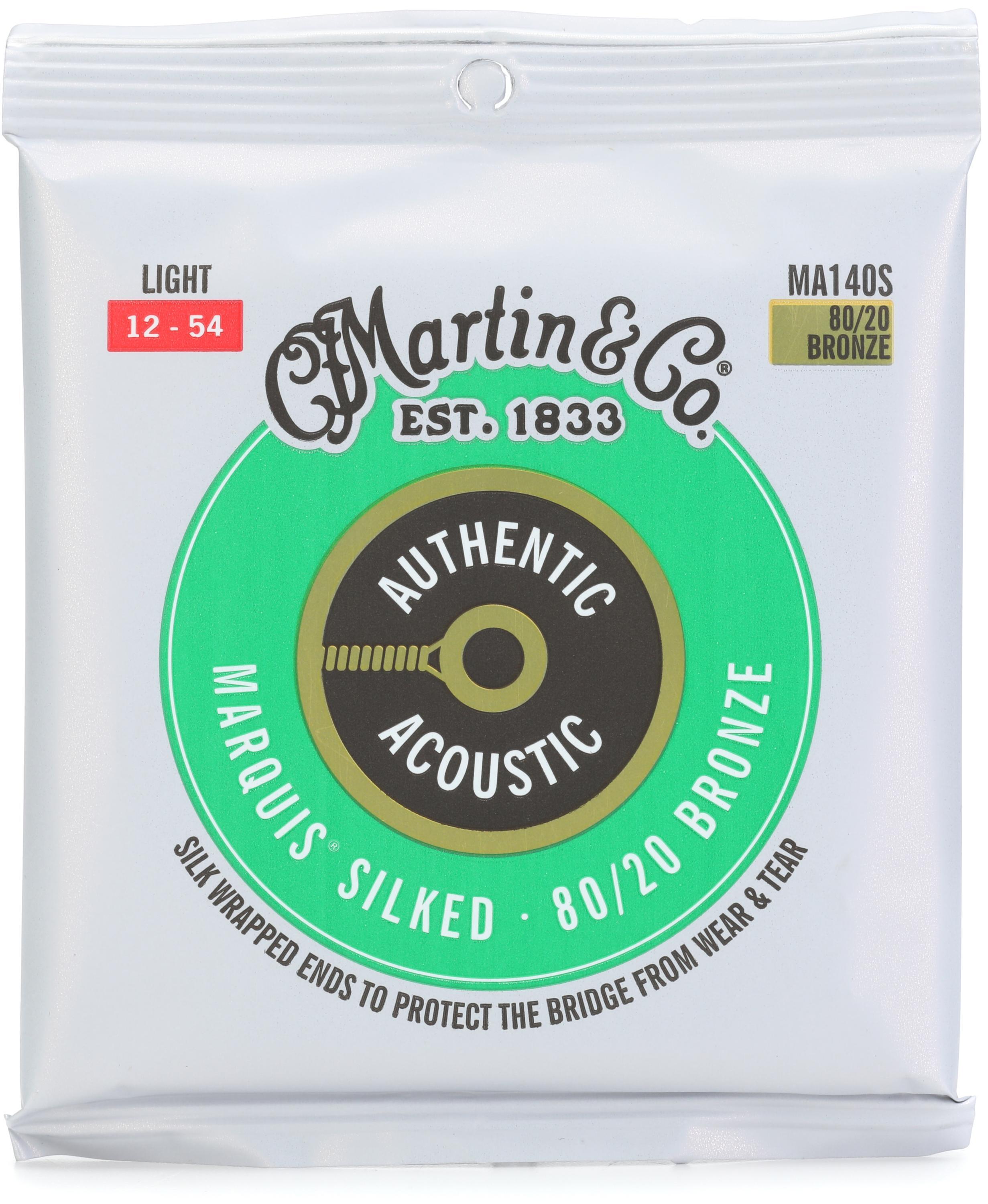 Photo of Martin MA140S Authentic Acoustic Marquis Silked 80/20 Bronze Guitar Strings - .012-.054 Light