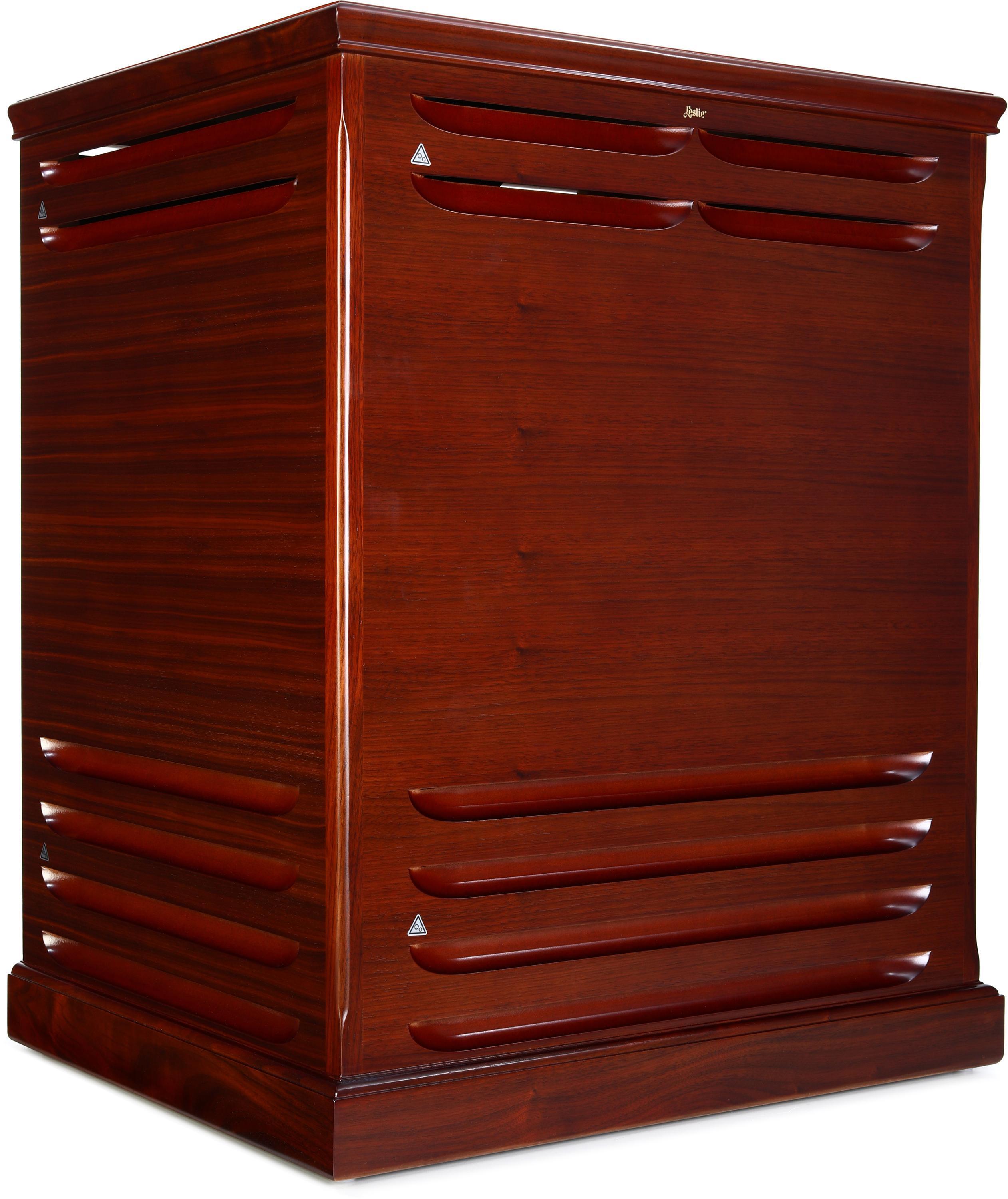 Photo of Leslie 3500W Bi-amplified Keyboard Speaker Cabinet - Traditional Red Walnut