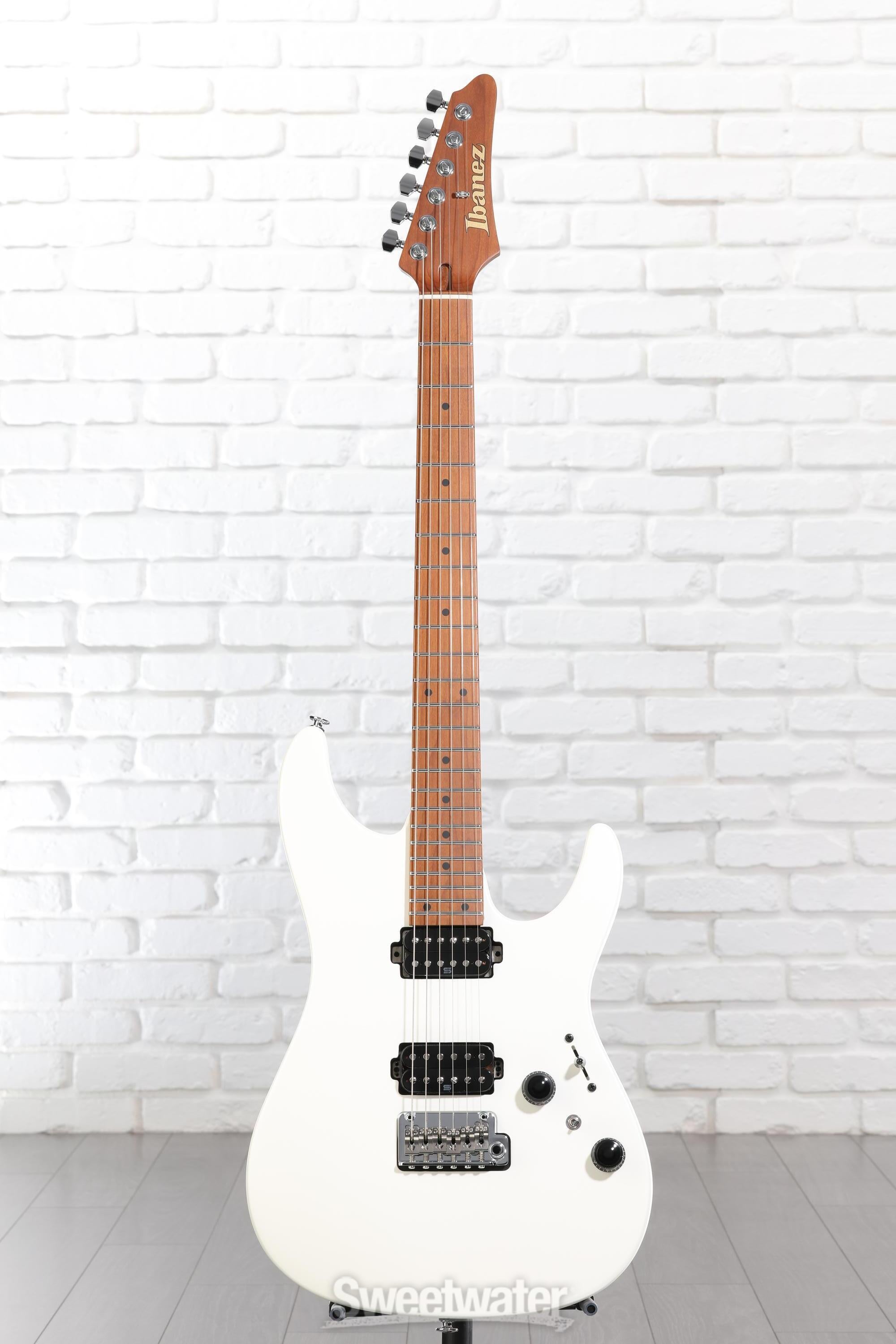 【値下げ】AZ2402 PWF Ibanez prestige中古美品 Ibanez Prestige AZ2402 Electric Guitar - Pearl White Flat | Sweetwater