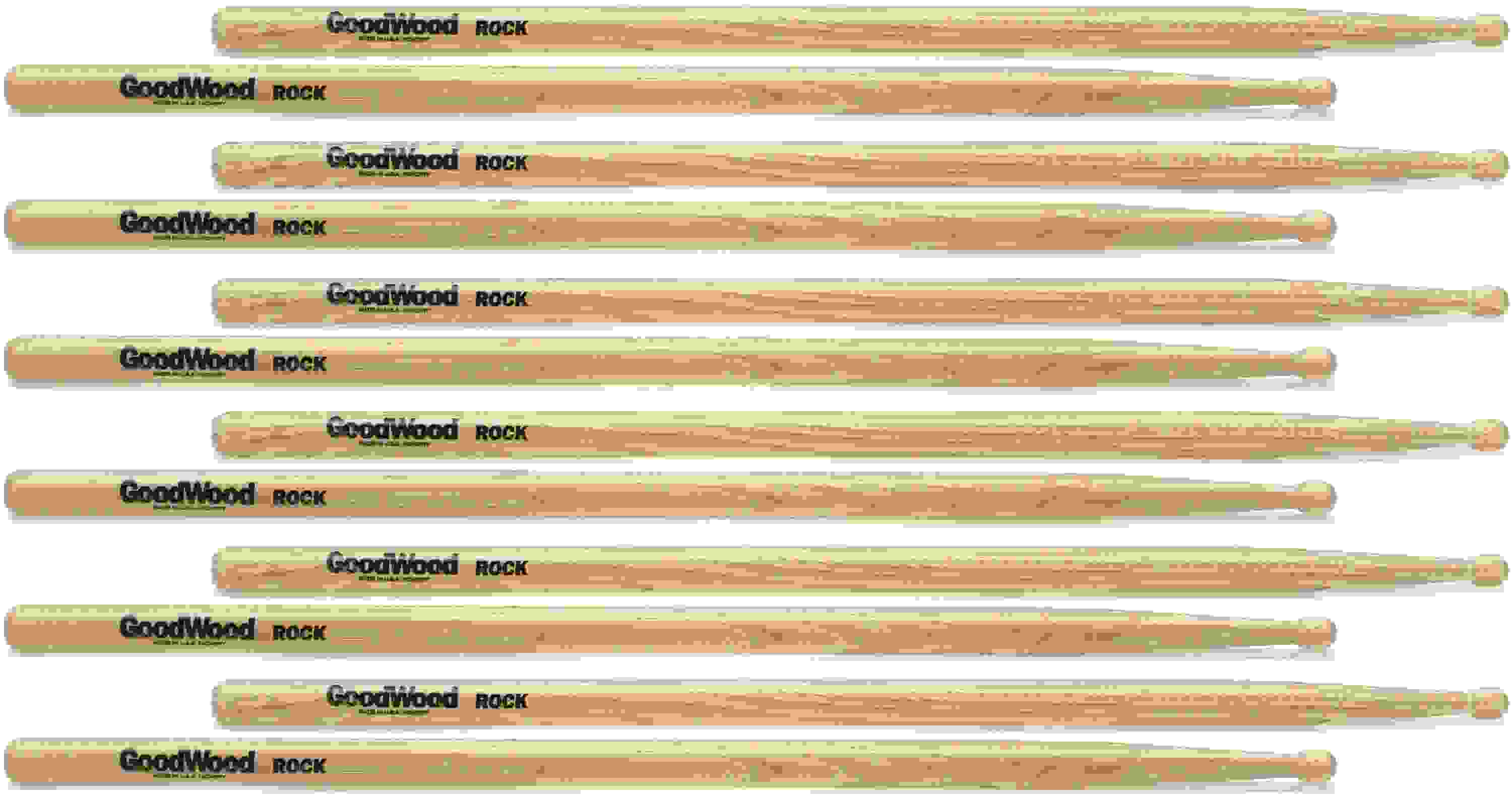 Goodwood US Hickory Drumsticks 6-pair - Rock - Wood Tip