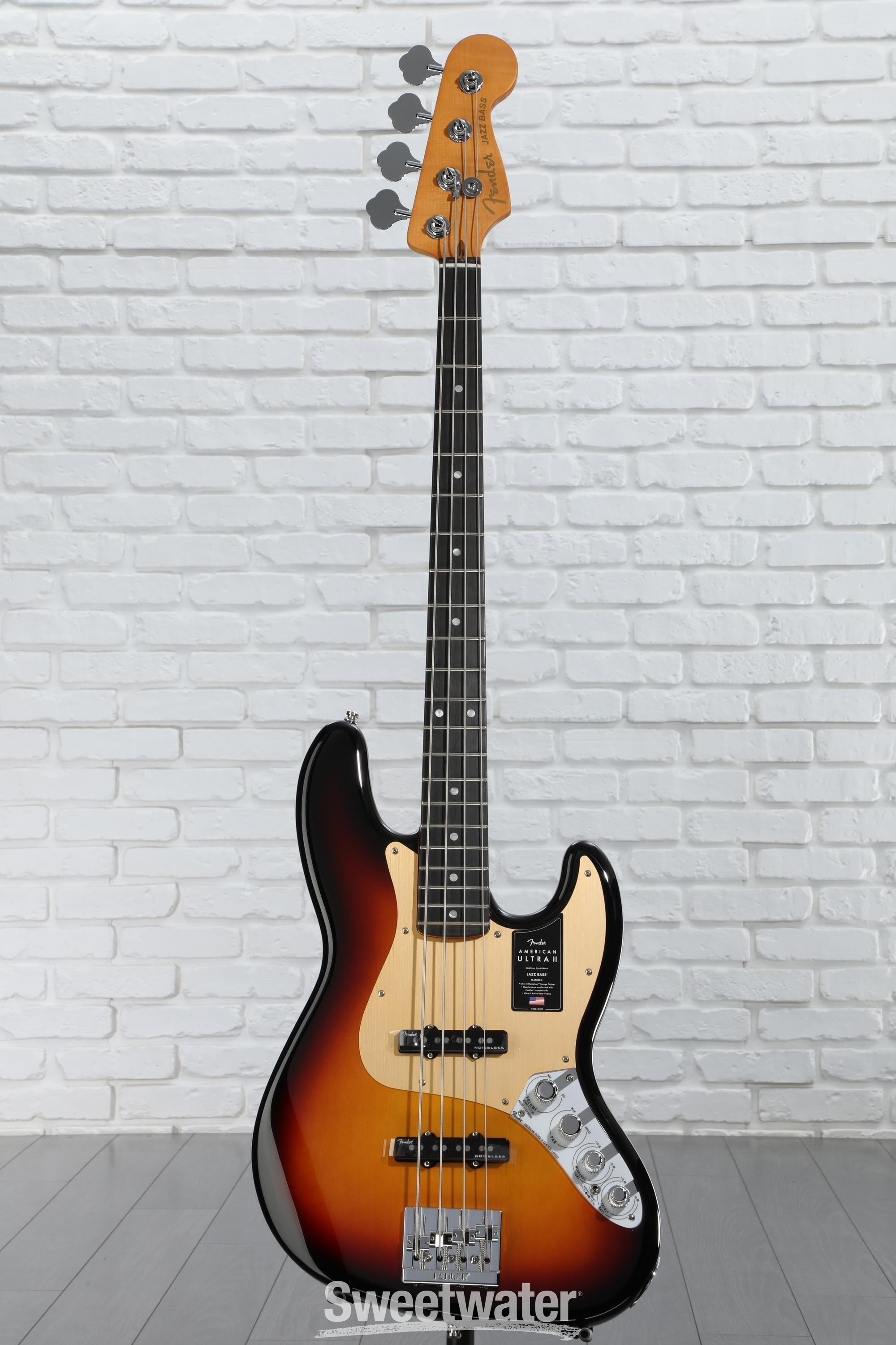 ベース Fender USA American Ultra II Jazz Bass Fender American Ultra II Jazz Bass - Ultraburst, Ebony