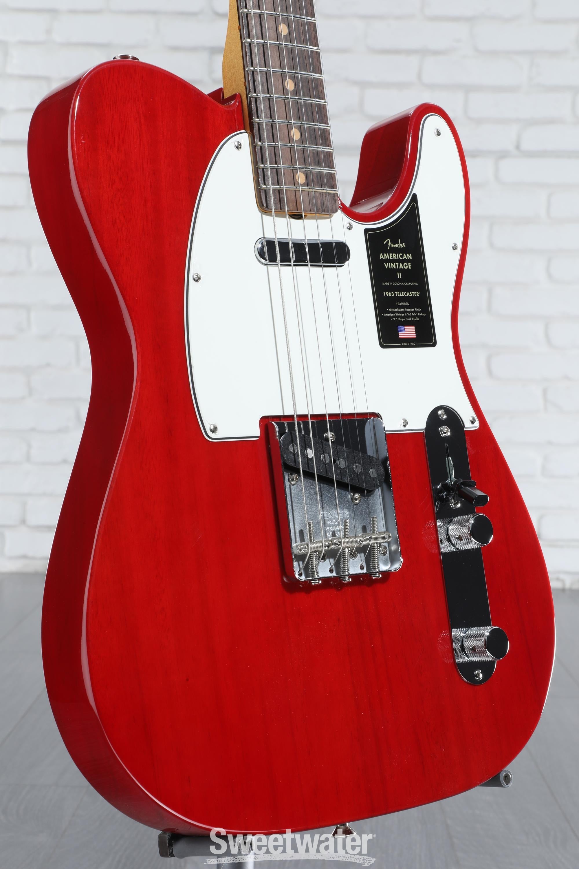 Fender American Vintage II 1963 Telecaster Electric Guitar - Red Transparent