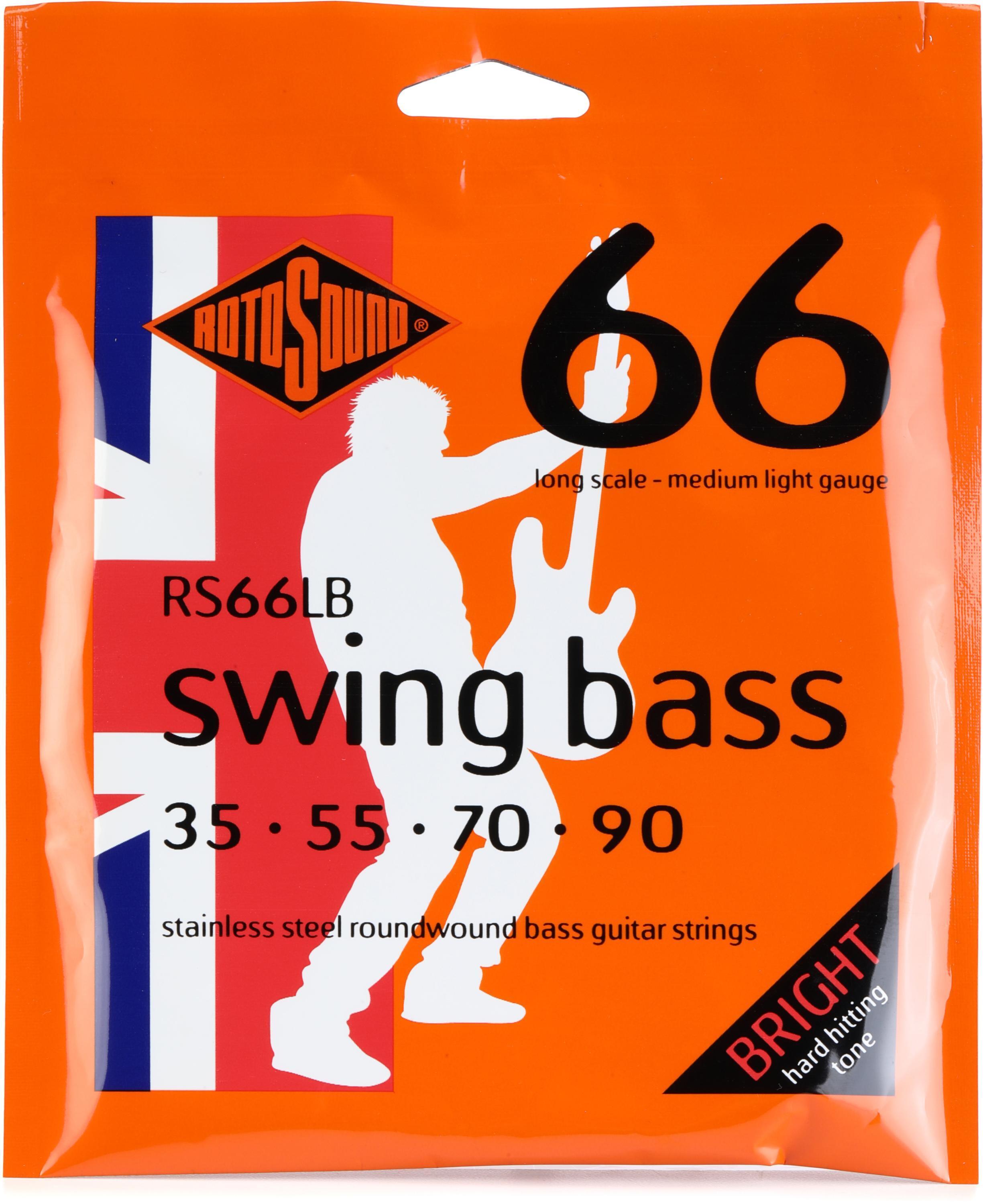 Photo of Rotosound RS66LB Swing Bass 66 Bass Guitar Strings - .035-.090 Standard Long Scale 4-string