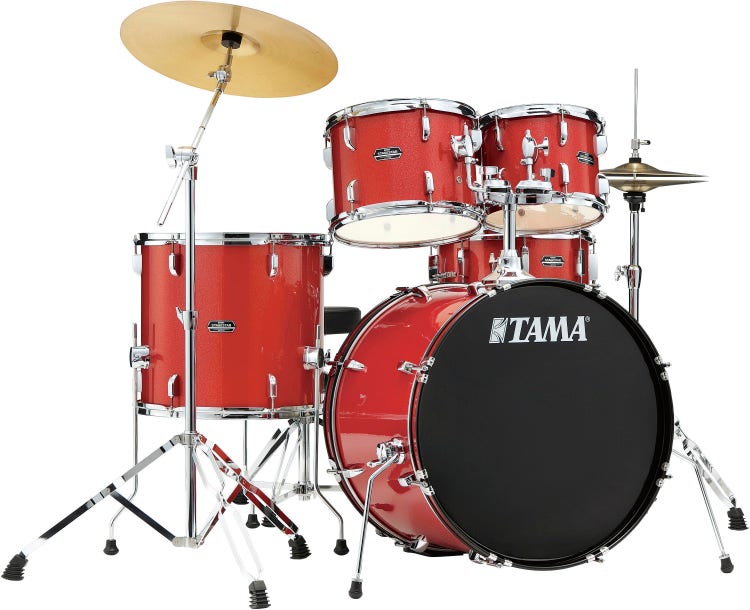 Tama Stagestar 5-piece Complete Drum Set - Candy Red Sparkle