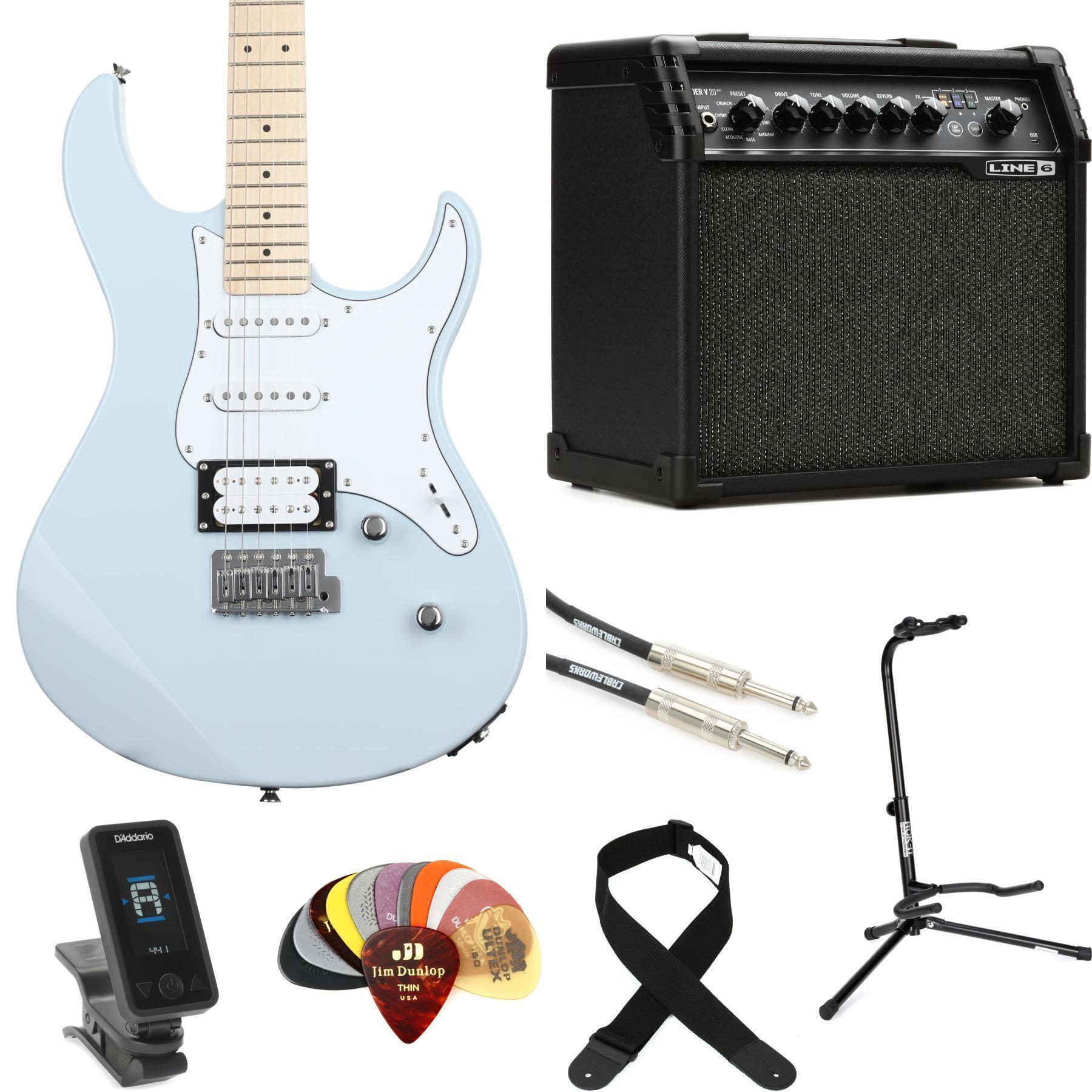 Yamaha PAC112VM Pacifica and Line 6 Spider V 20 MkII Amp