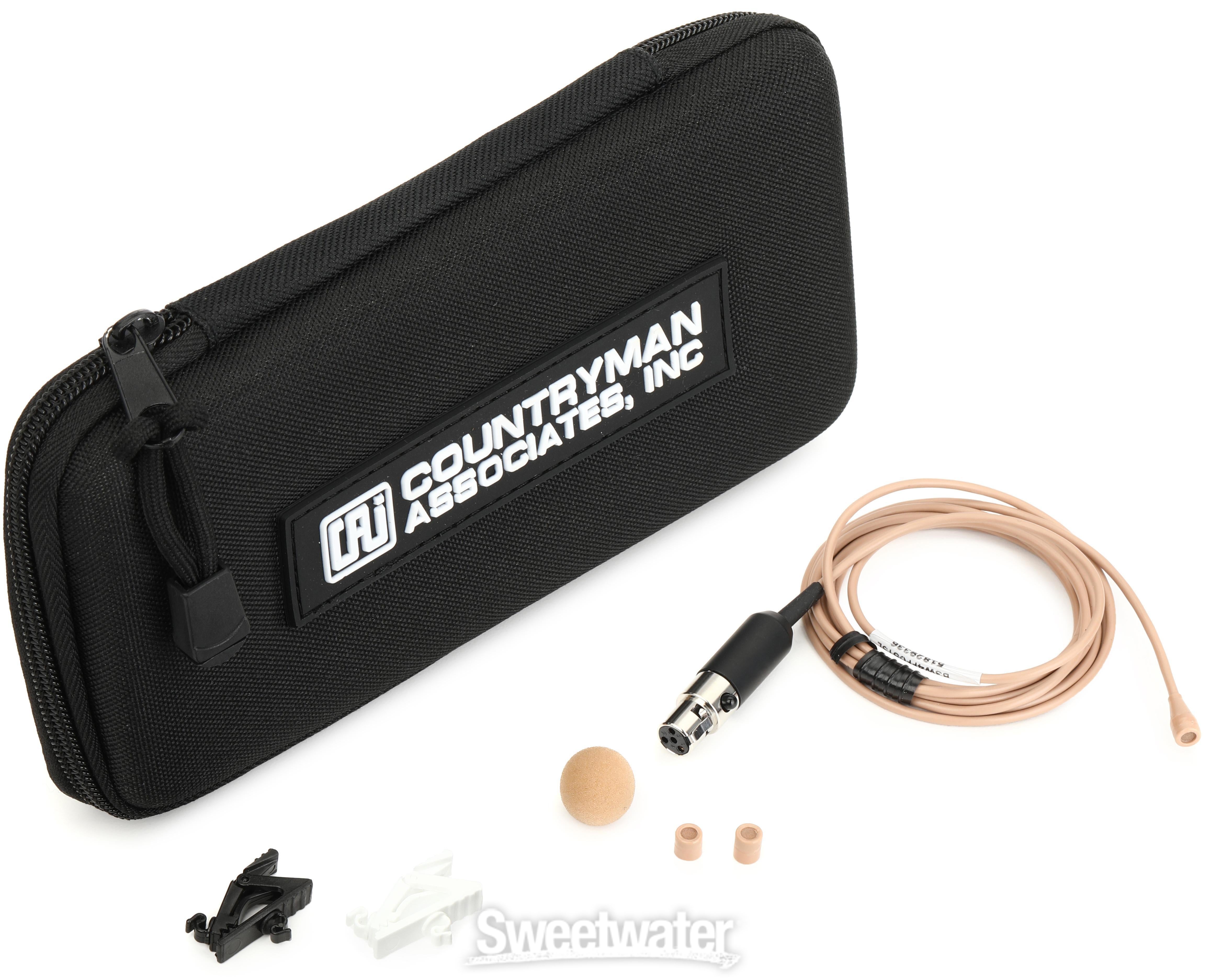 Countryman B3 Omnidirectional Lavalier Microphone - Standard Sensitivity  with TA4F Connector for Shure Wireless - Tan