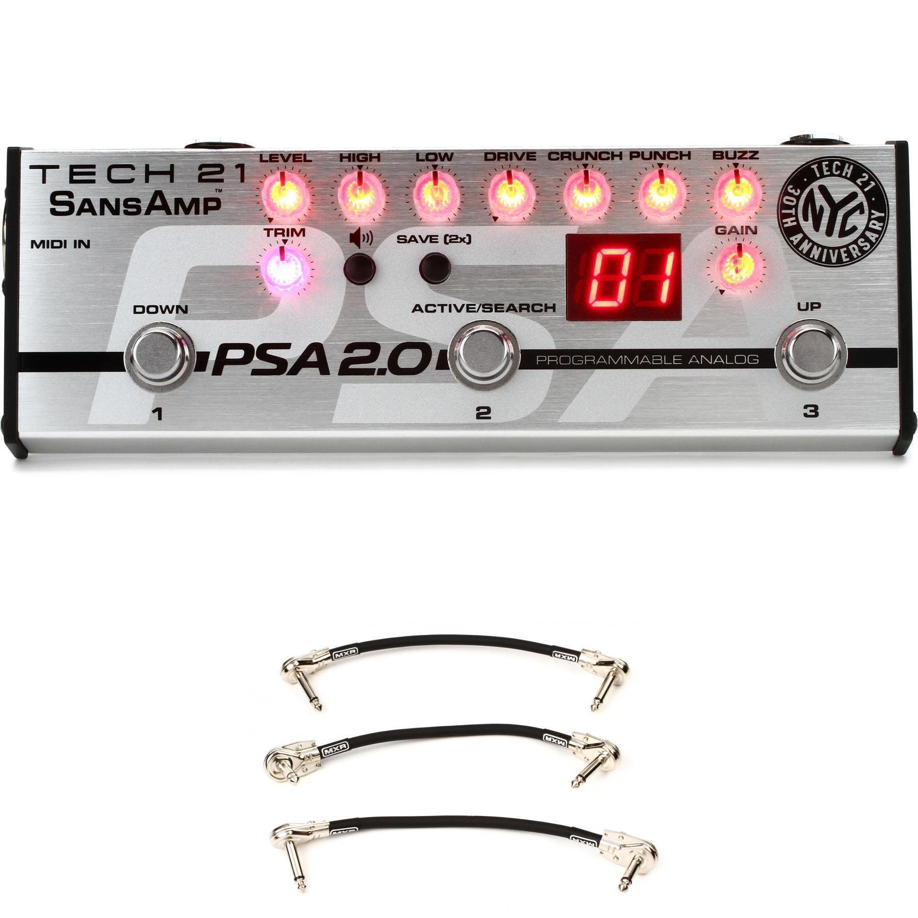 Tech 21 SansAmp PSA 2.0 Programmable Instrument Pre-amp Pedal with 