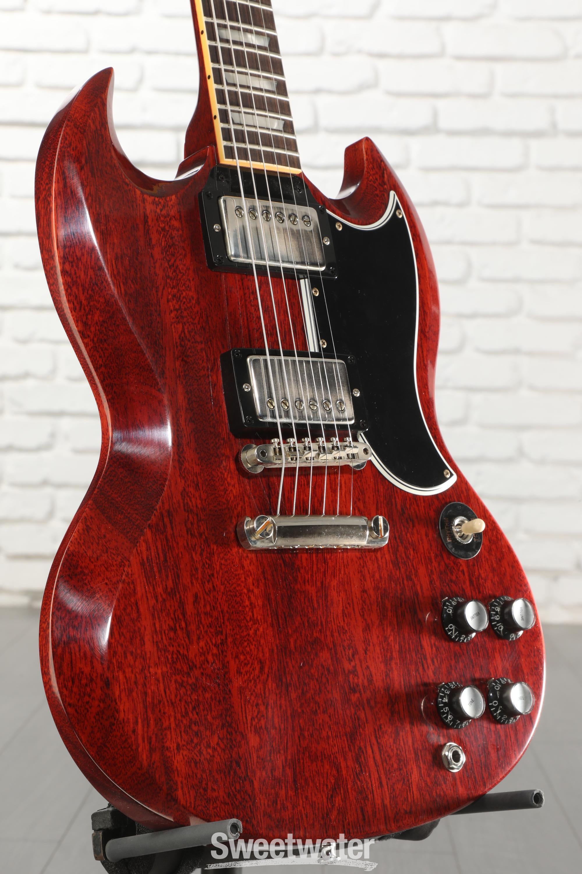 Photo of Gibson Custom 1961 Les Paul SG Standard Reissue Electric Guitar - Cherry Red, VOS
