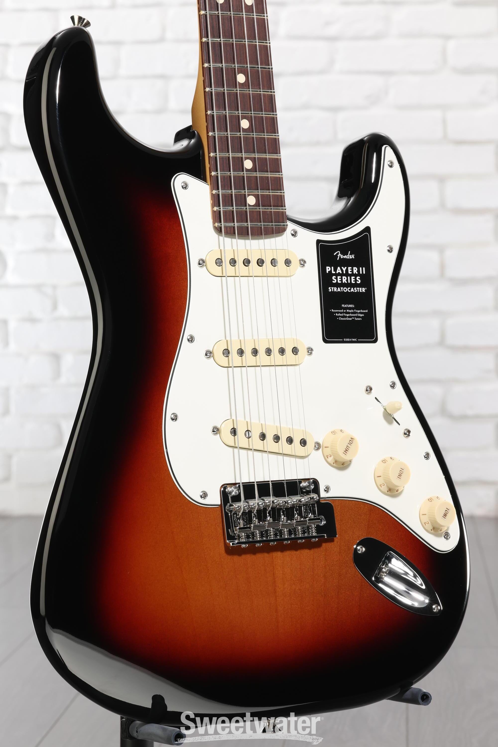 Photo of Fender Player II Stratocaster Electric Guitar - 3-color Sunburst with Rosewood Fingerboard