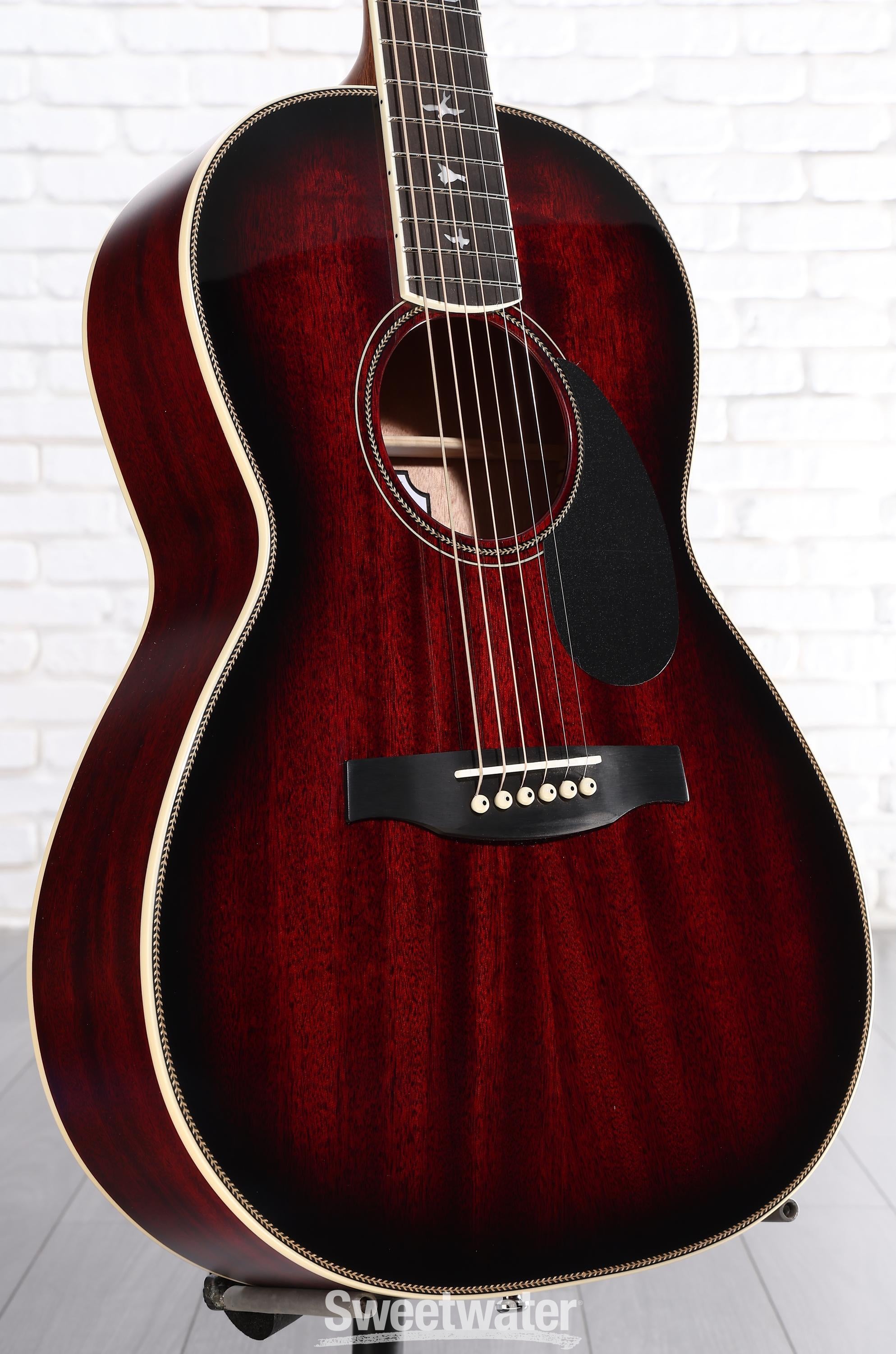 Photo of PRS SE P20 Parlor Acoustic-electric Guitar - Fire Red Burst