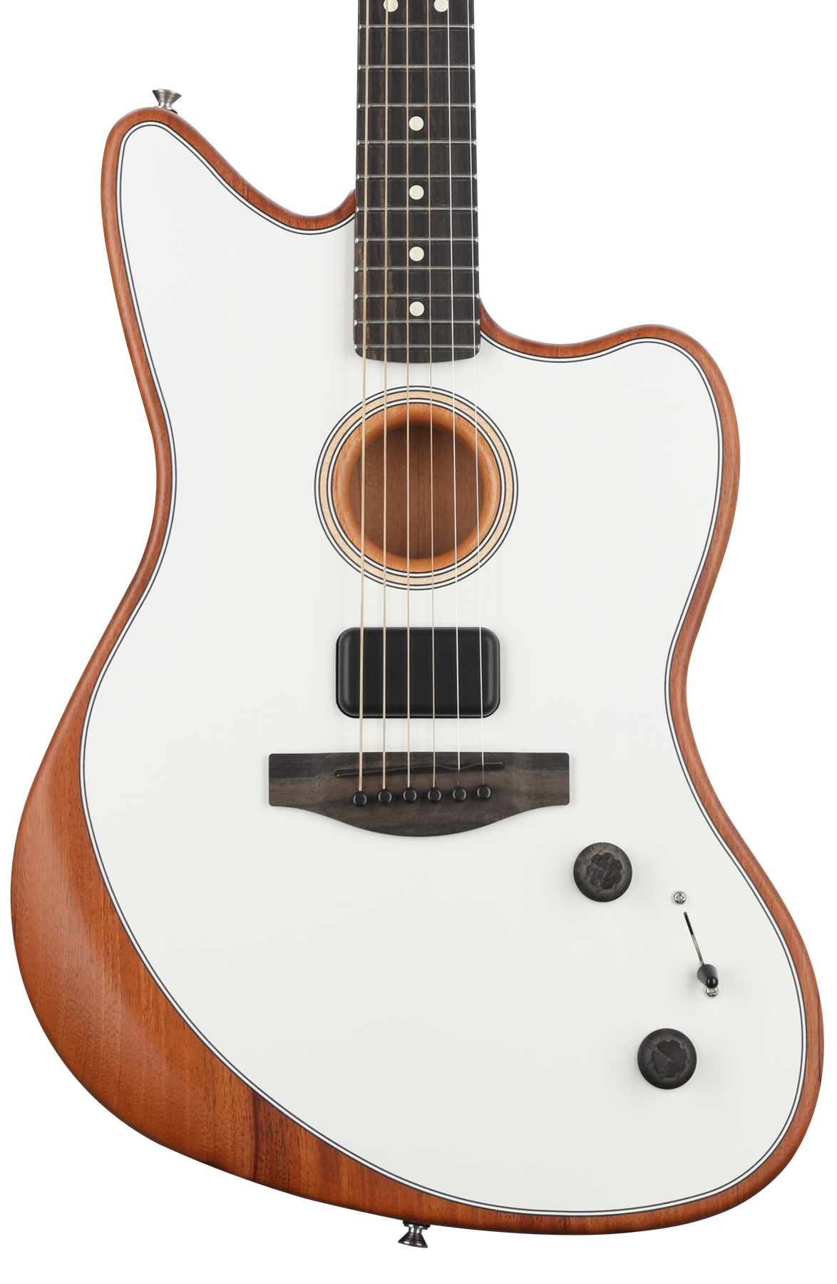 Fender American Acoustasonic Jazzmaster Acoustic-electric Guitar - Arctic  White