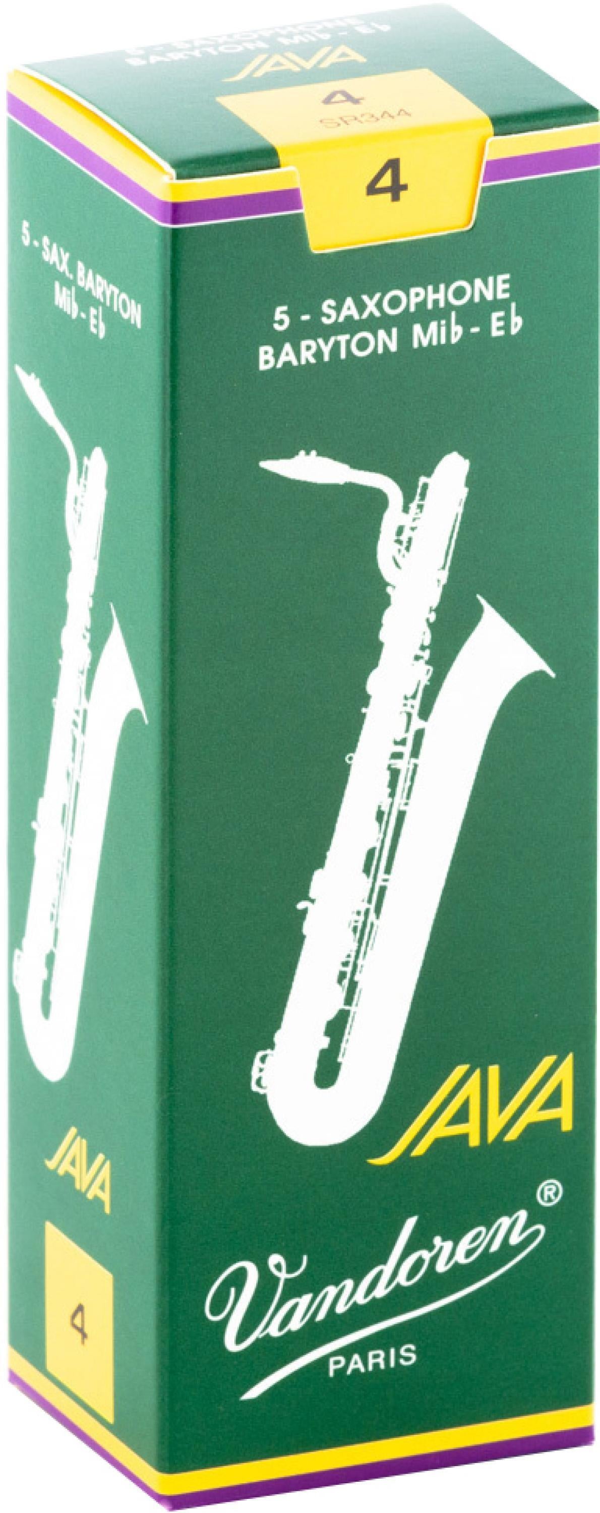 Photo of Vandoren SR344 - JAVA Baritone Saxophone Reeds - 4.0 (5-pack)