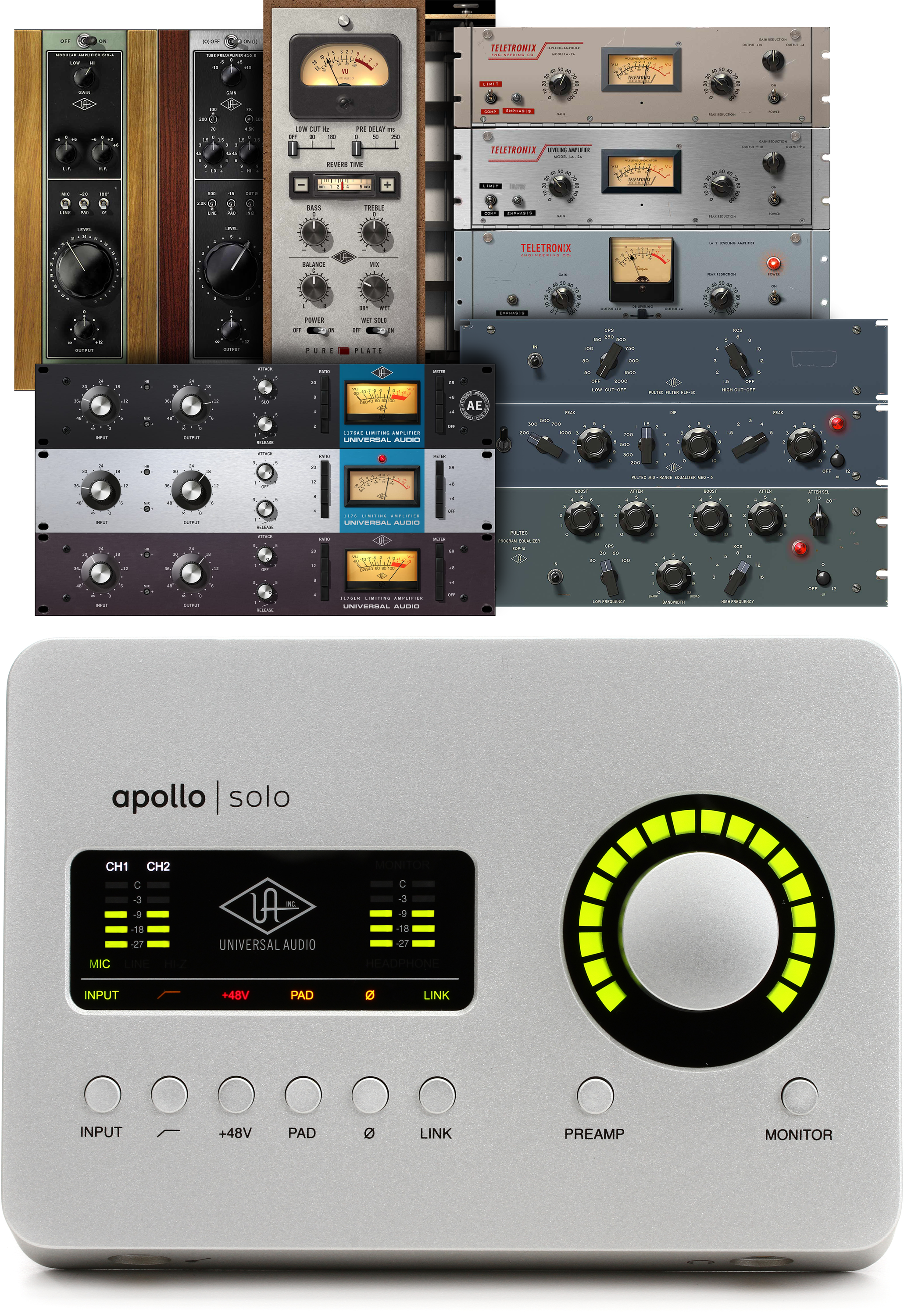 DTM・DAW UNIVERSAL AUDIO Apollo Solo Win Heritage Universal Audio Apollo Solo Heritage Edition USB-C Audio Interface