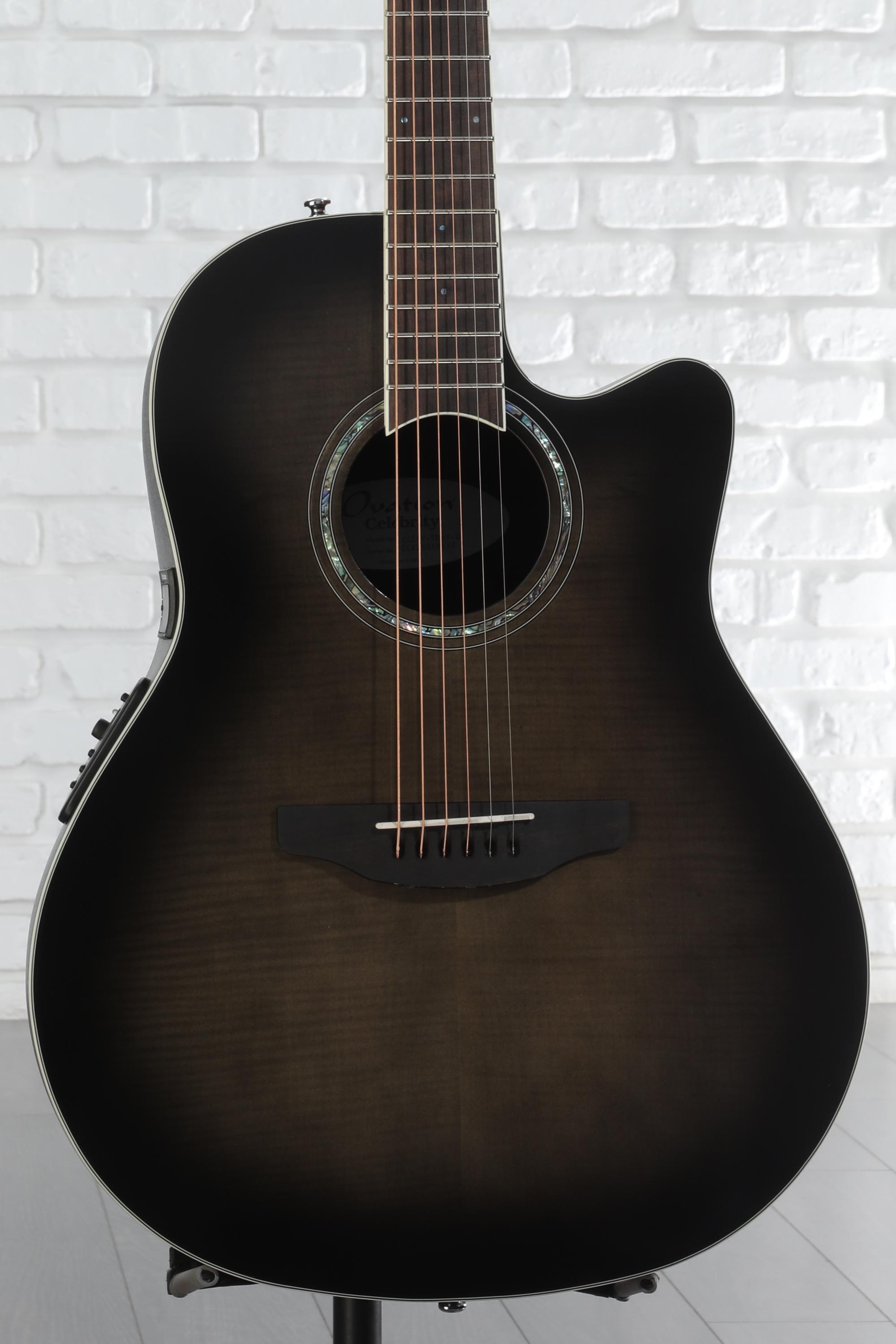 OVATION オベーション CS24P-ABLKW Celebrity Ovation Celebrity Standard Plus Mid-Depth Acoustic-Electric