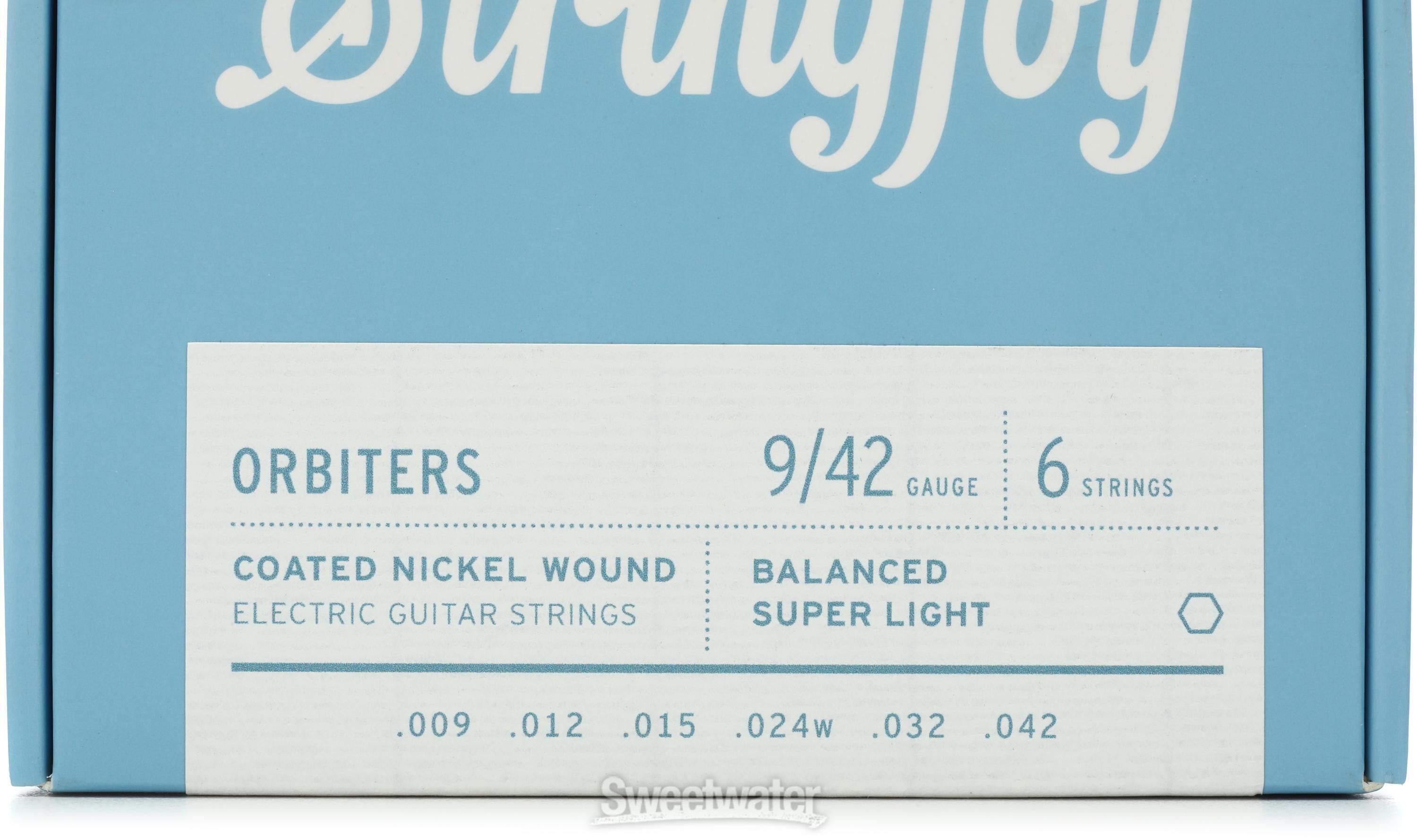 Orbiters Balanced Coated Nickel-wound Electric Guitar Strings 