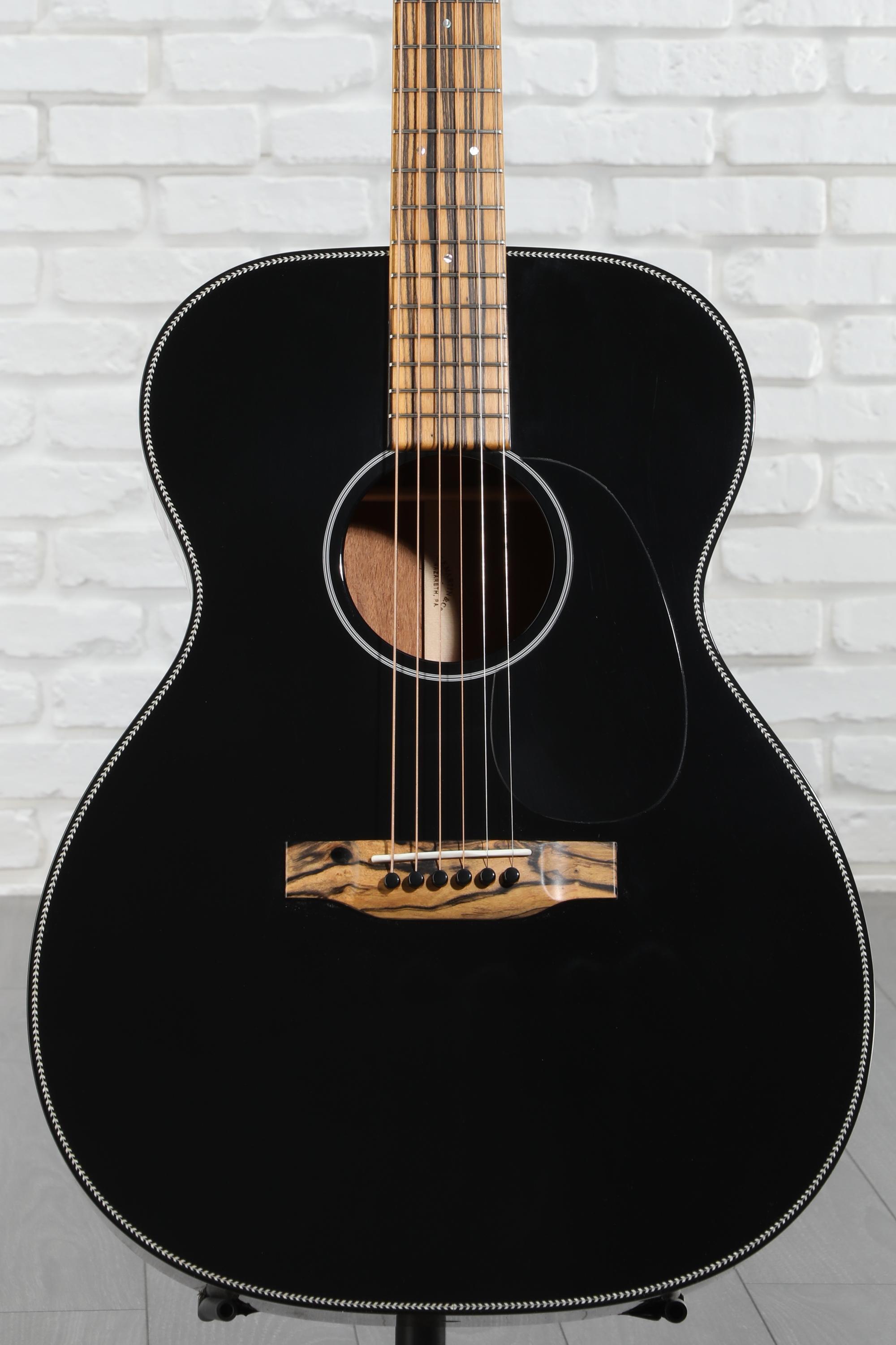 ギター Martin Custom OM Martin Custom Shop 18 Style OM Acoustic Guitar - Black Top
