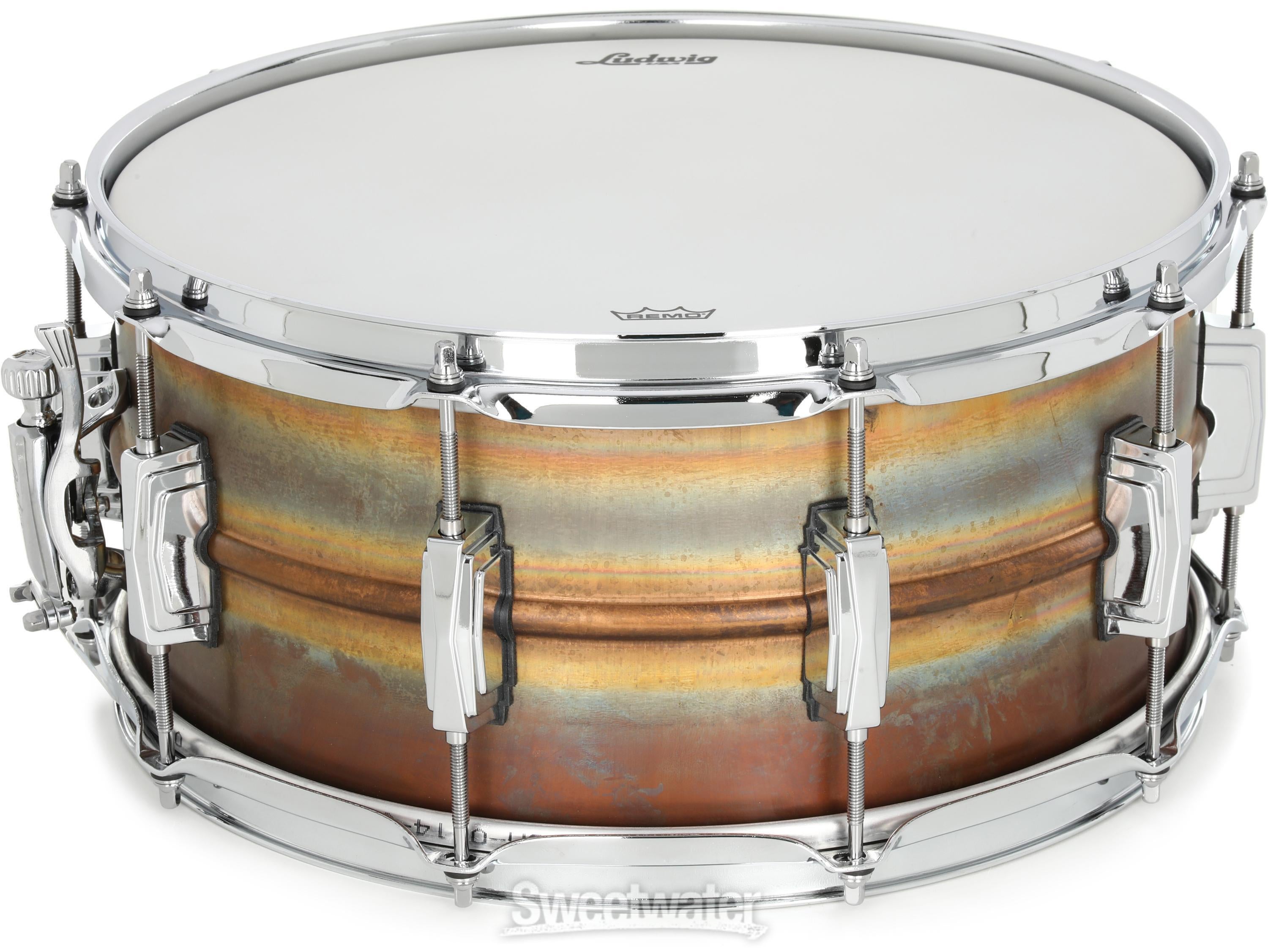 Ludwig Raw Bronze Snare Drum with Imperial Lugs - 6.5 x 14-inch - Raw Patina