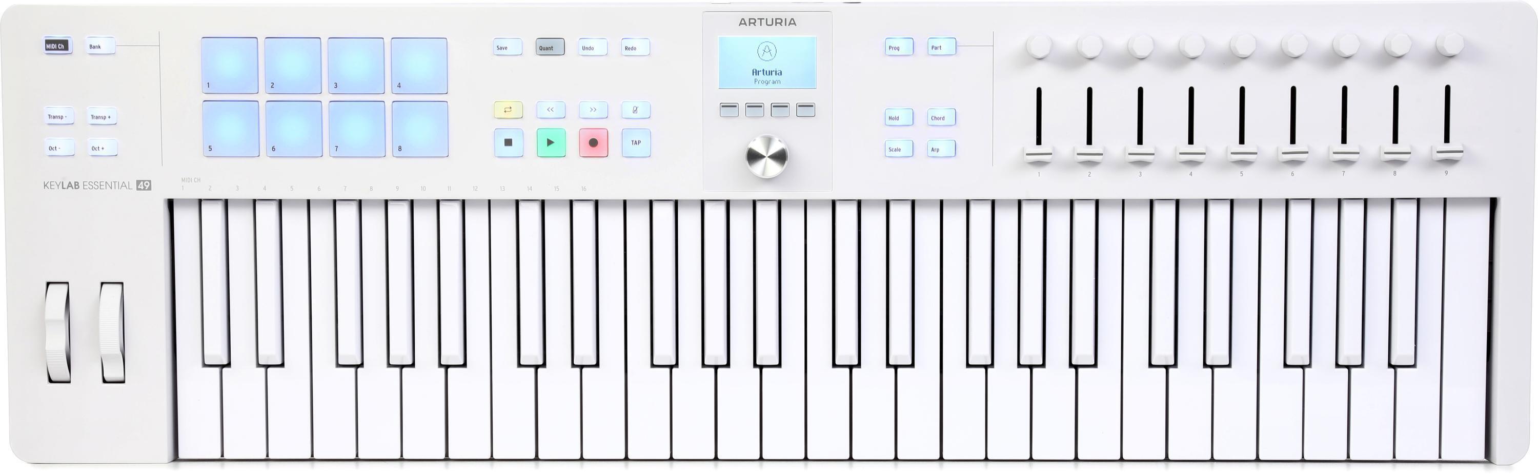 Arturia KeyLab Essential mk3 49-key Keyboard Controller - Alpine White