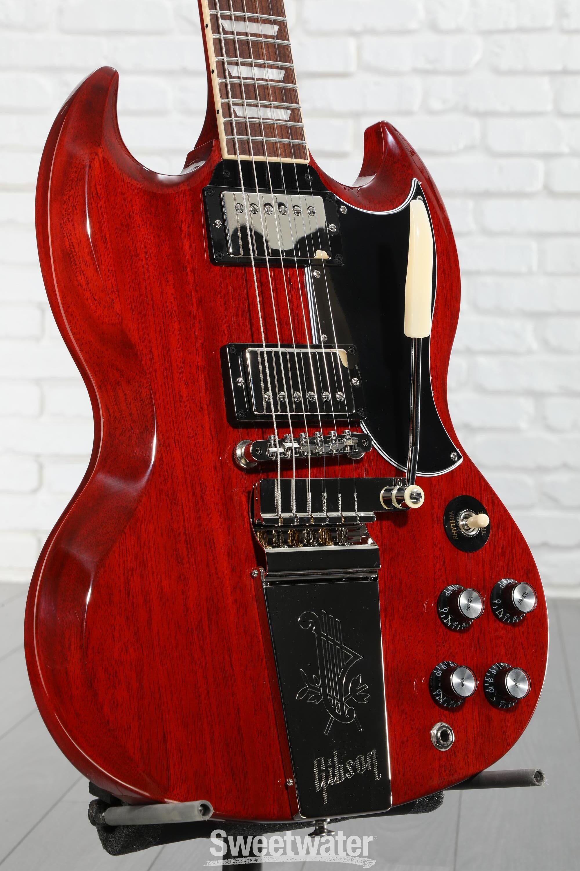 ギター Gibson SG standard 61 maestro vibrola Gibson SG Standard '61 Maestro Vibrola - Vintage Cherry | Sweetwater