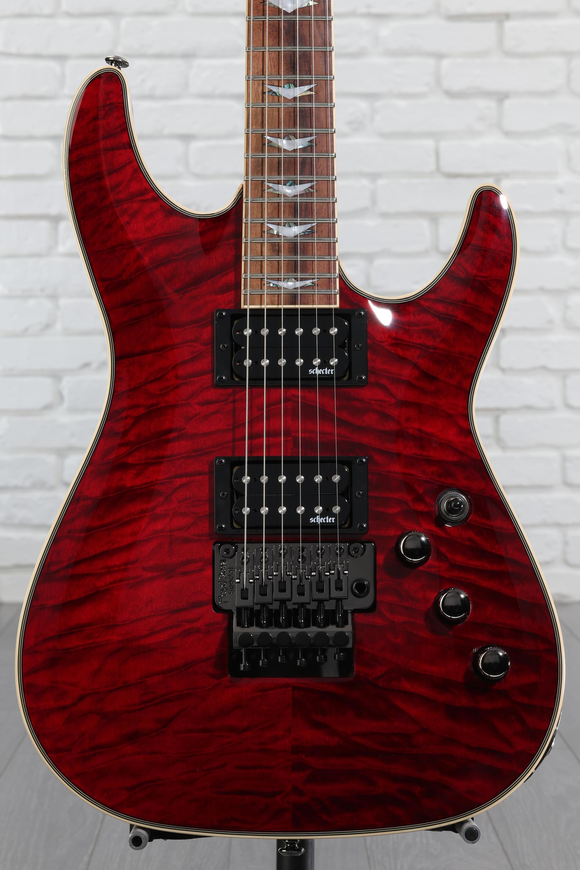 ギター Schecter omen extreme-FR Schecter Omen Extreme-FR Electric Guitar - Black Cherry