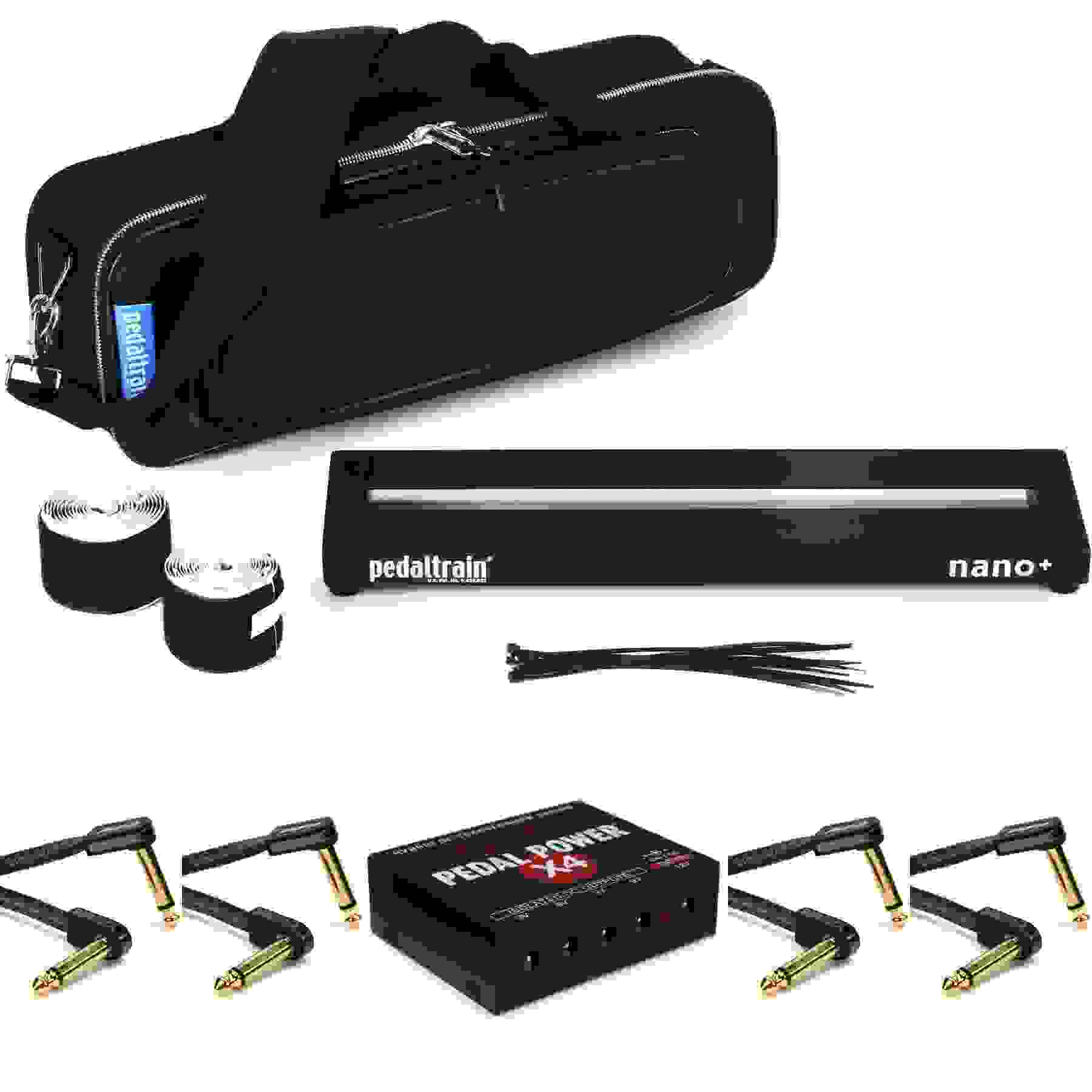 Pedaltrain Basic Pedalboard Kit with Voodoo Power & EBS HP Cables