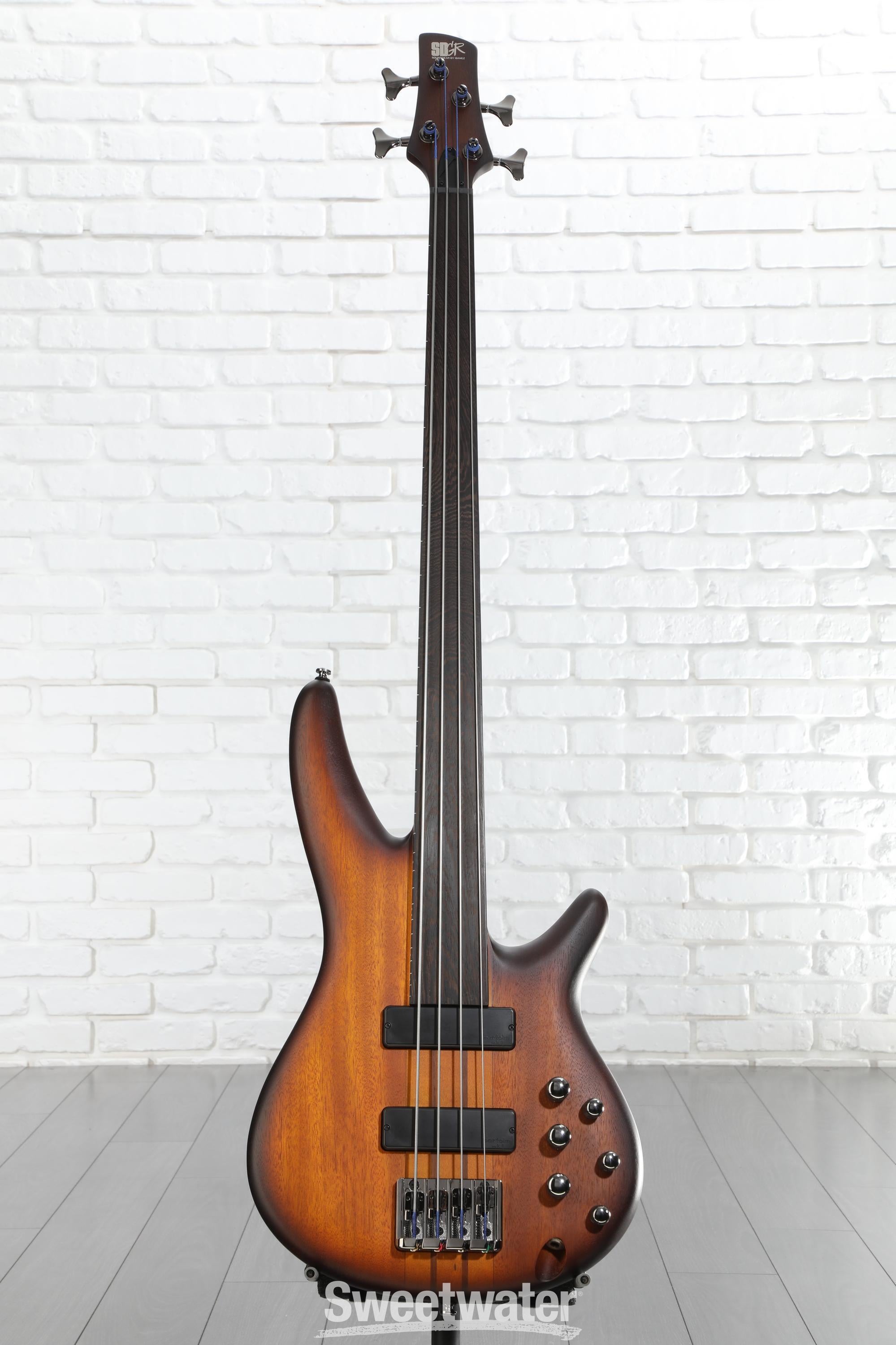 Ibanez Bass Workshop SRF700 Fretless Bass Guitar - Brown Burst