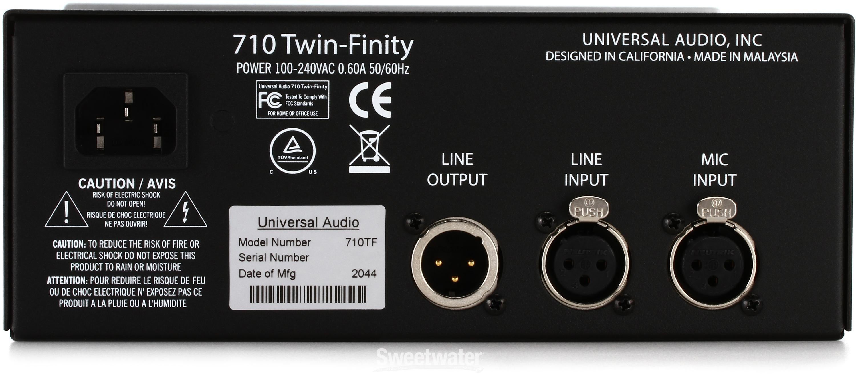 Universal Audio 710 Twin-Finity Microphone Preamp | Sweetwater