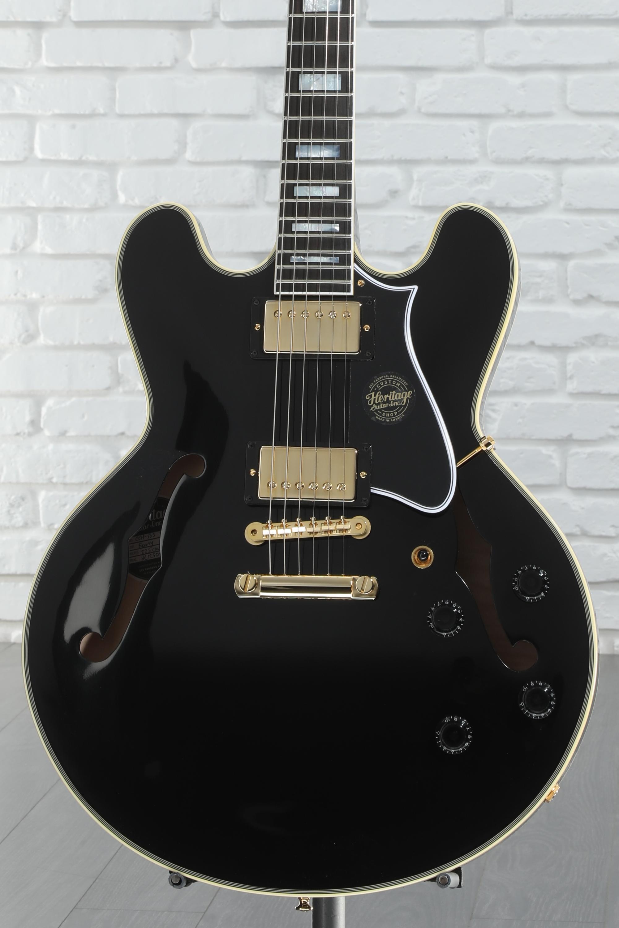 Heritage Custom Shop Core Collection H-555 Electric Guitar - Ebony