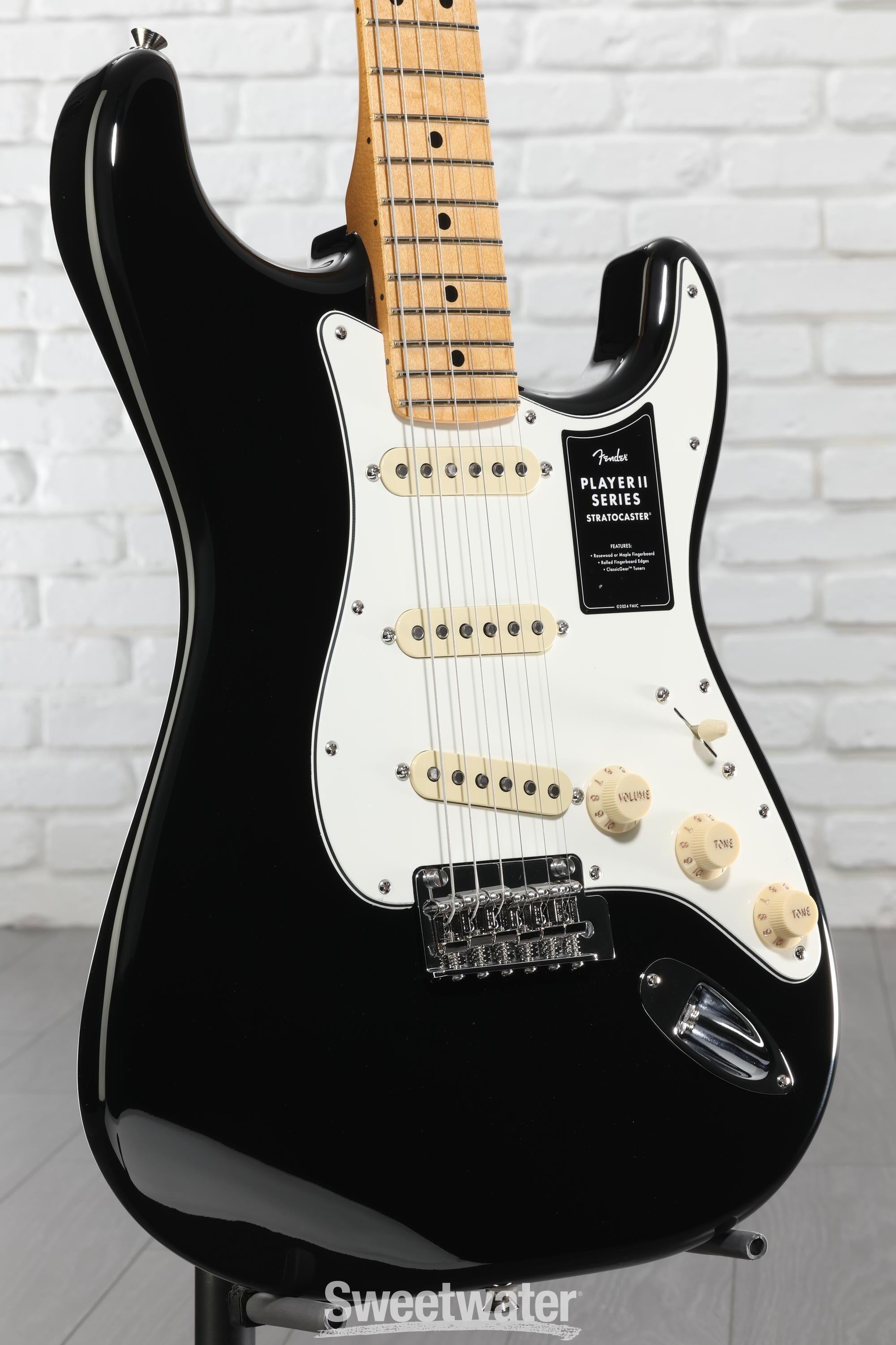 Fender Player II Stratocaster Electric Guitar - Black with Maple